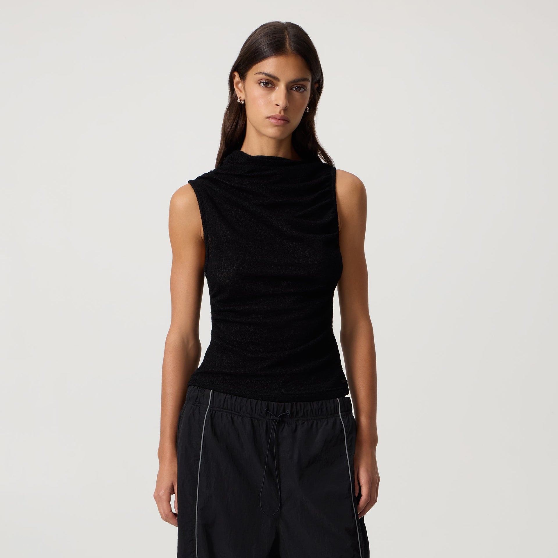 Kith Women Eliah Boucle Tank - Black - PH