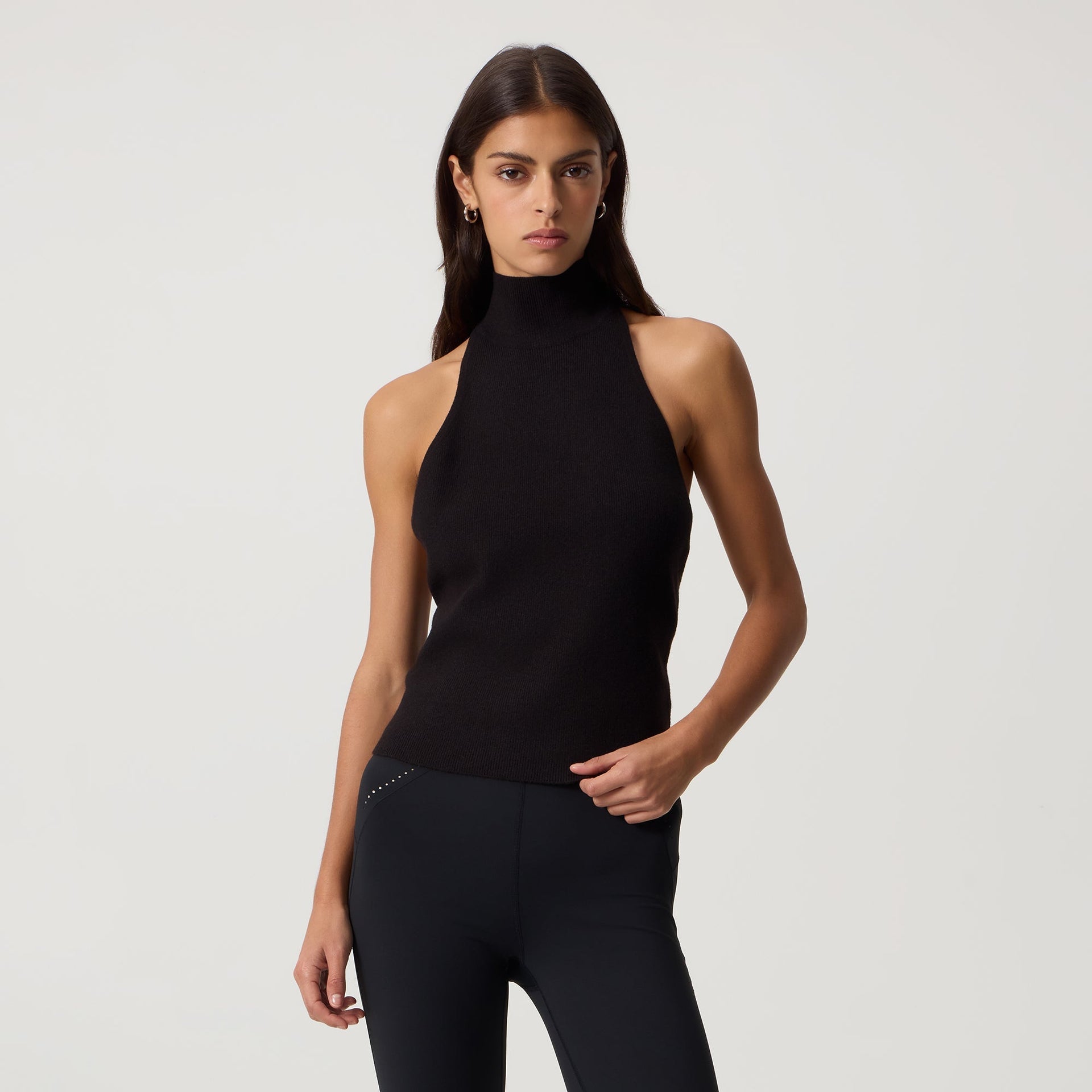 Kith Women Jaden Halter Sweater Tank - Black - PH