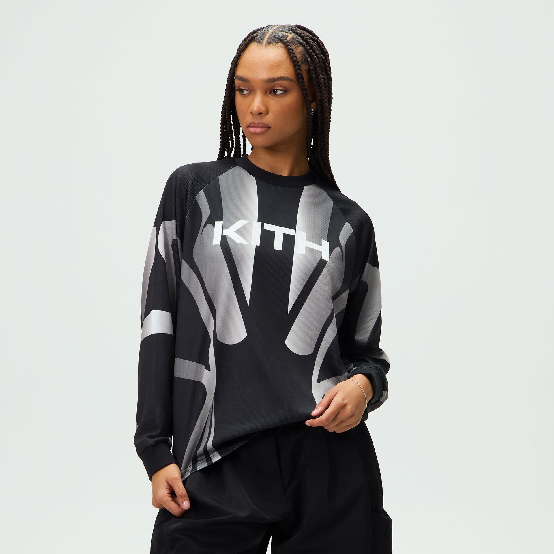 Kith Women Ridley Titanium Tech Long Sleeve - Black - PH