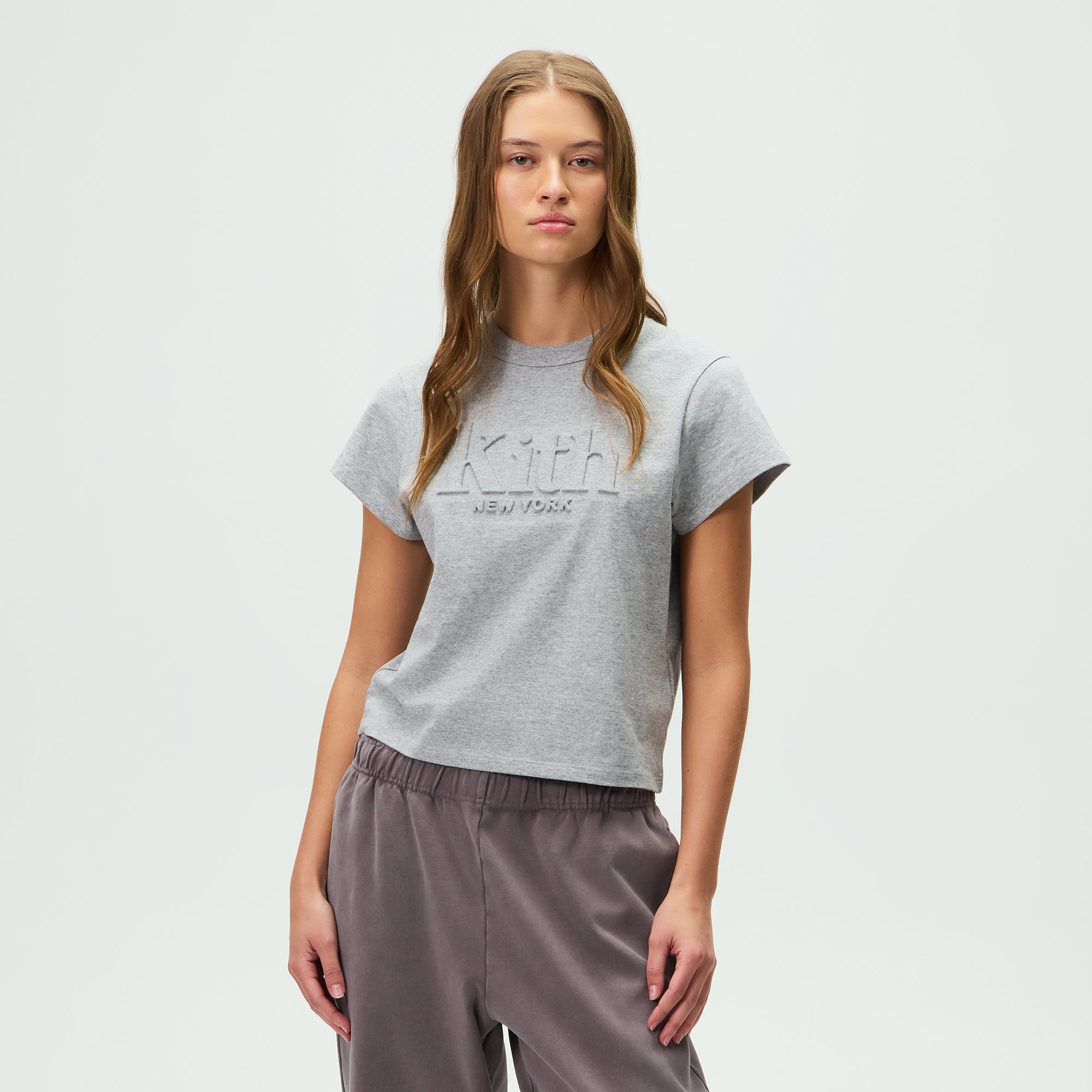 Kith Women Mulberry Vintage New York Tee - Cool Heather Grey