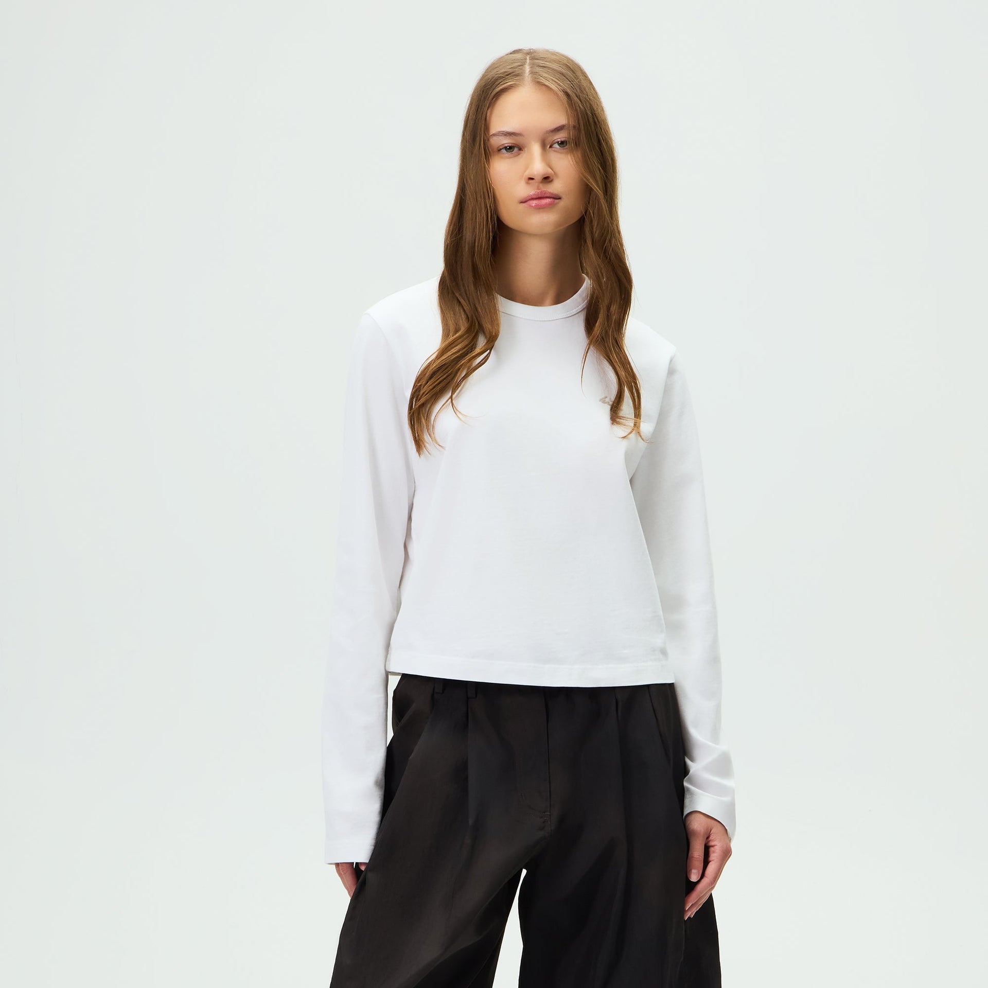 Kith Women Shrunken Jay Long Sleeve - White - PH