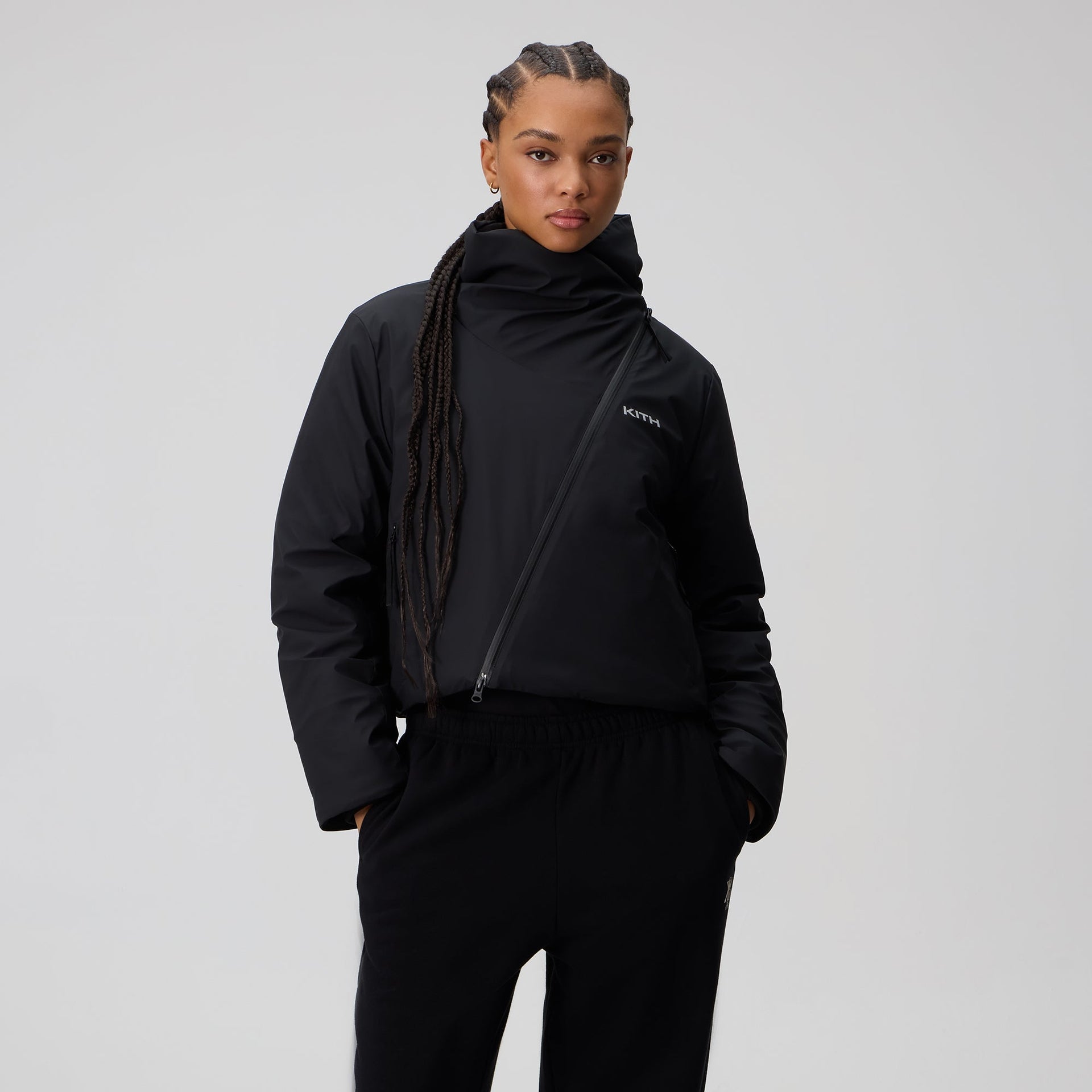 Kith Women Helia Asymmetrical Jacket - Black - PH