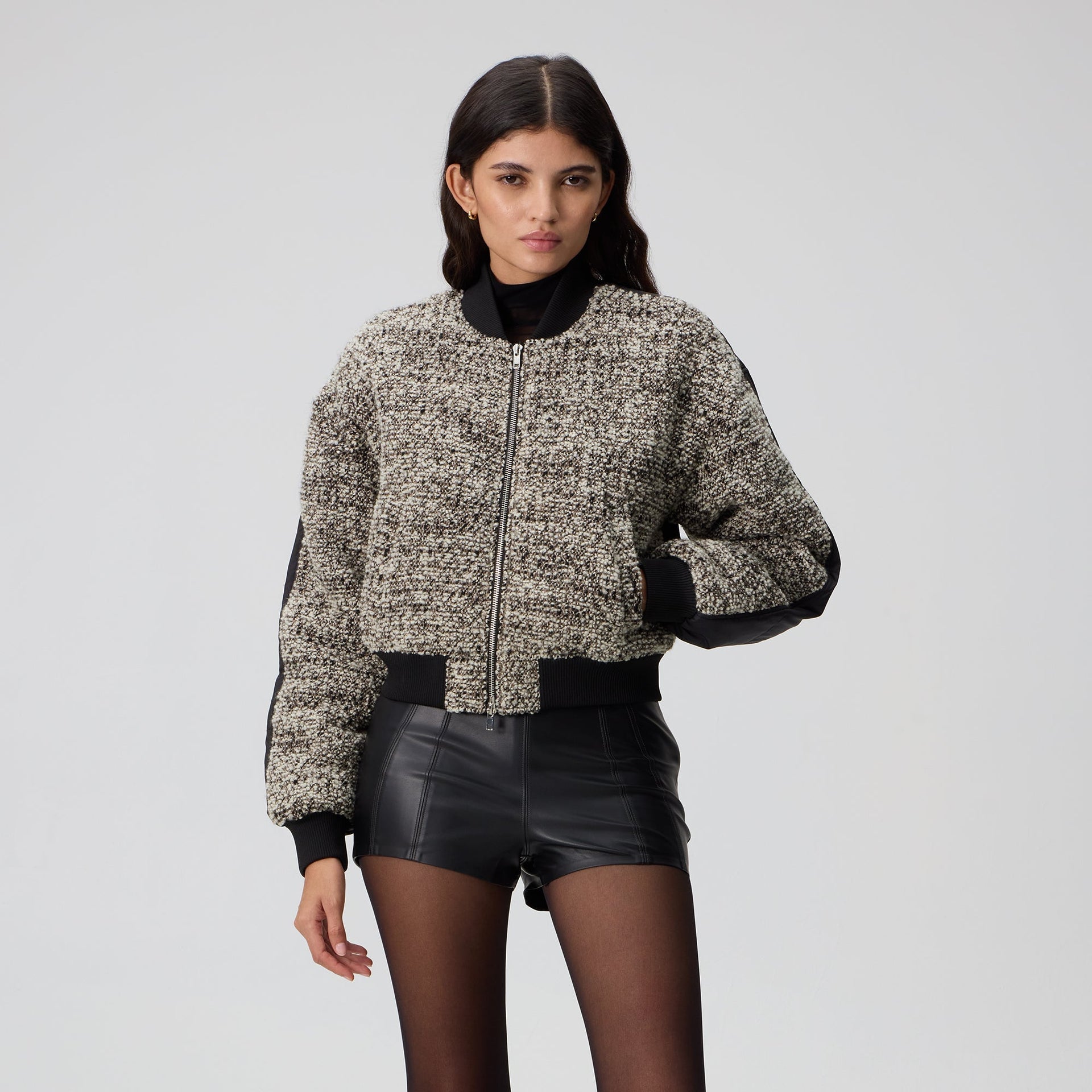 Kith Women Celia Boucle Bomber - Black