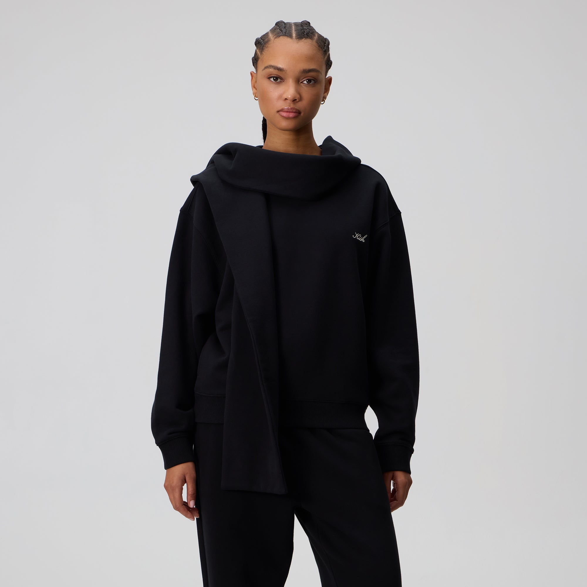 Kith Women Sedo Scarf Hoodie - Black