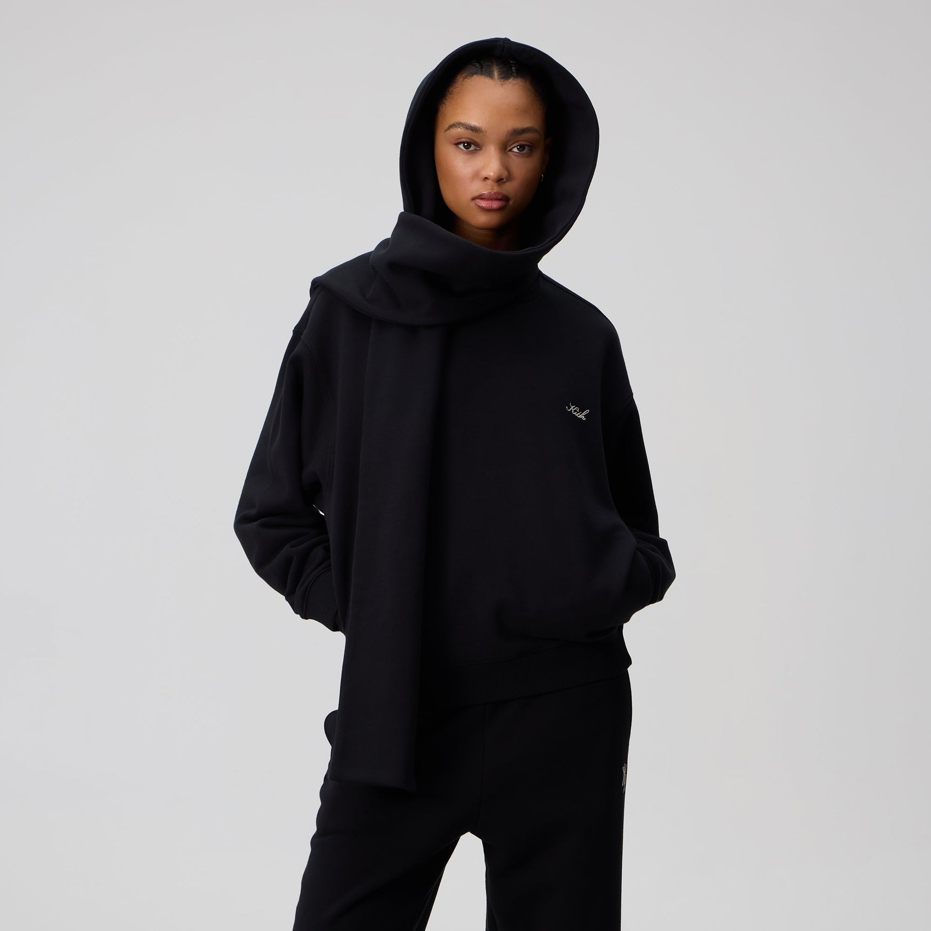 Kith Women Sedo Scarf Hoodie - Black - PH
