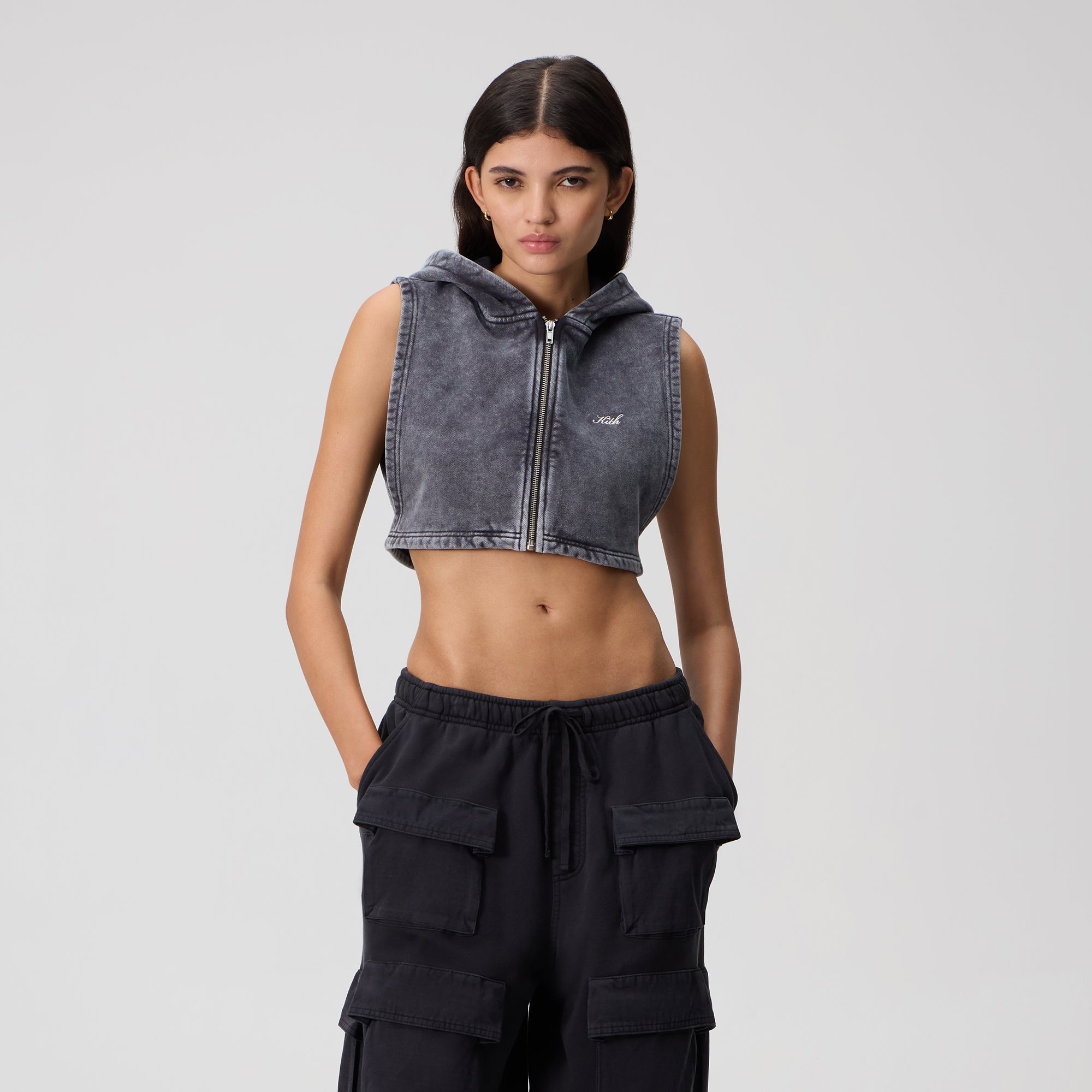Kith Women Tanner Washed Hooded Dickey - Black