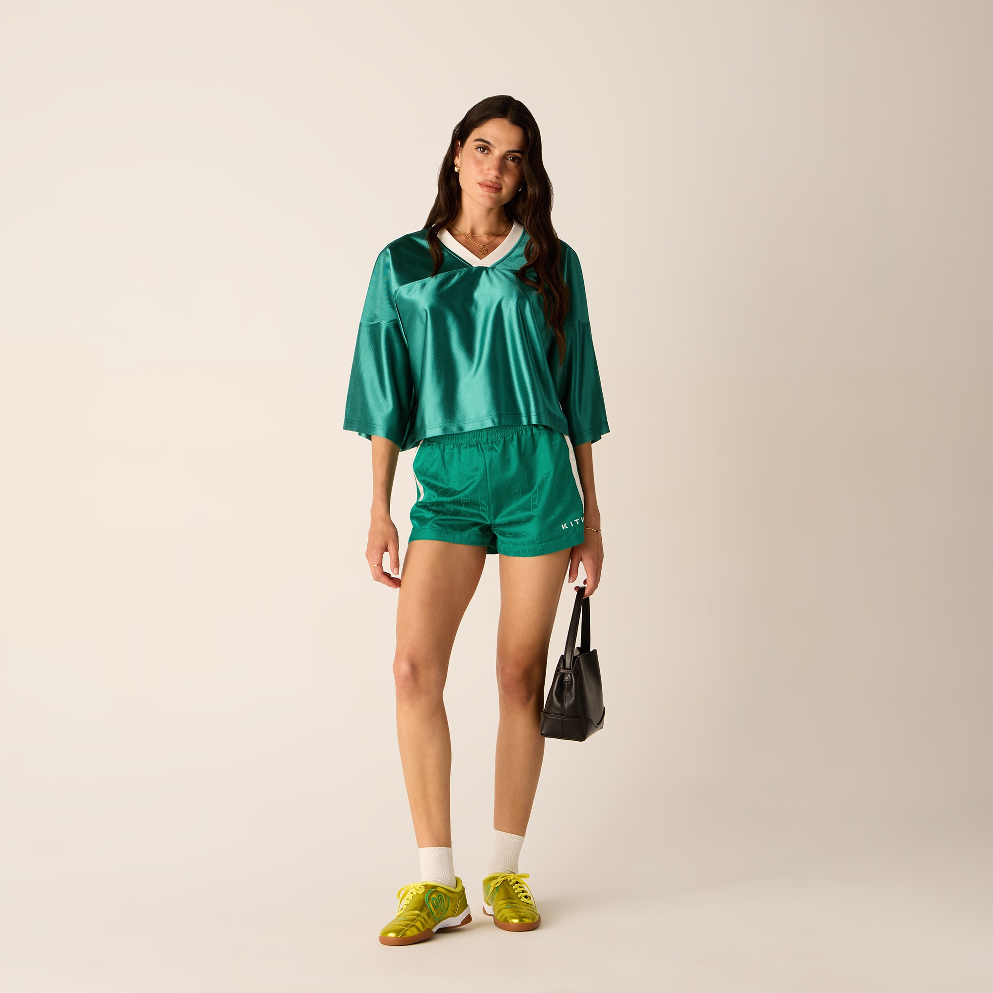 KITH グリーン サマー セットアップ Kith Women Koda Cropped Football Jersey - Newt