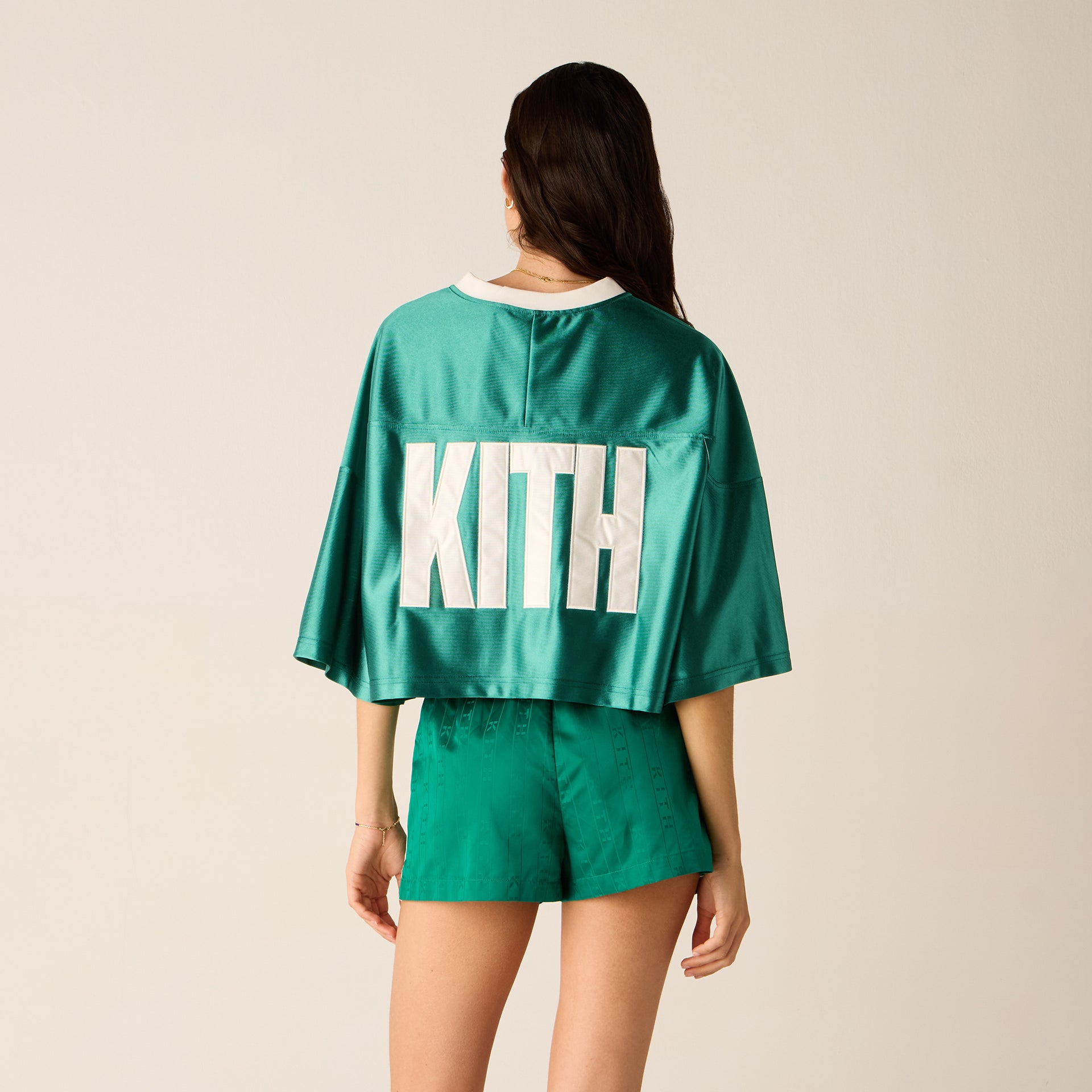 Kith Women Koda Cropped Football Jersey - Newt