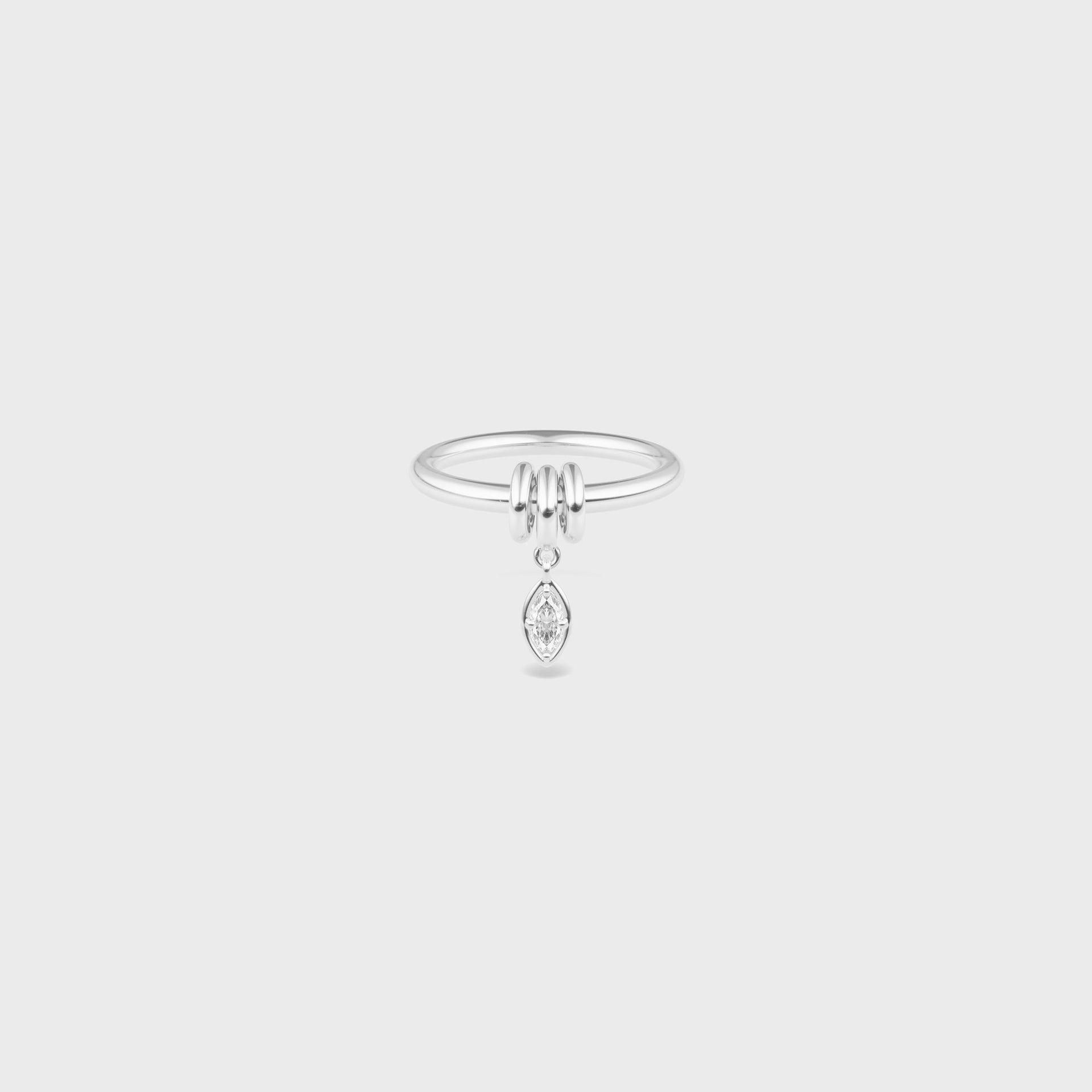 Spinelli Kilcollin Marquise Diamond Pia Ring - Silver