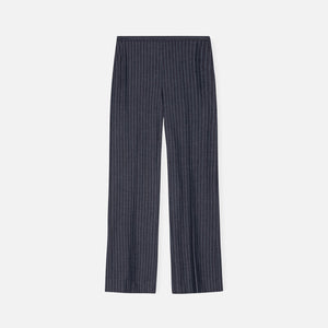 Ganni Stretch Stripe Mid Waist Pants - Gray