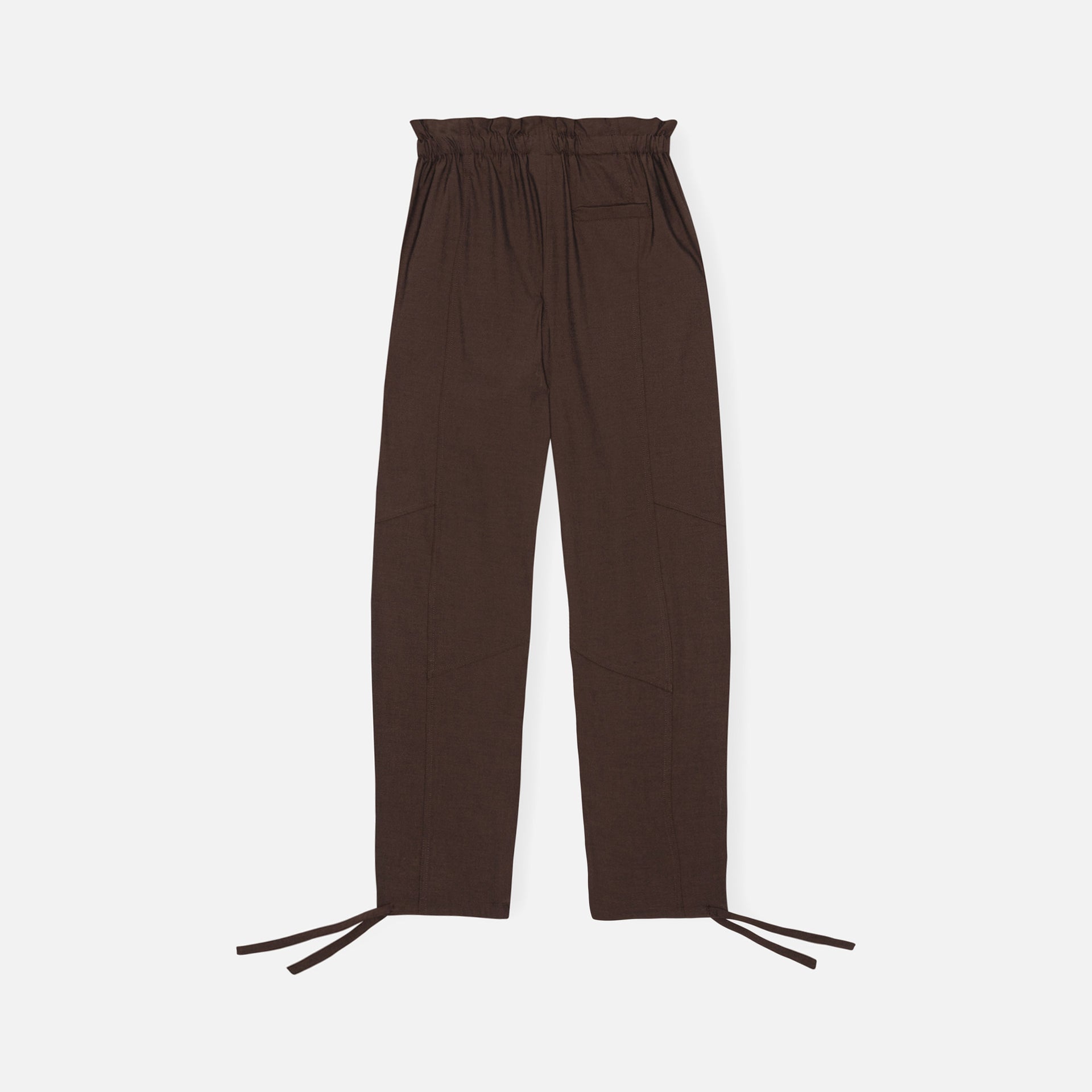 Ganni Drapey Melange Elasticated Waist Pant - Mole