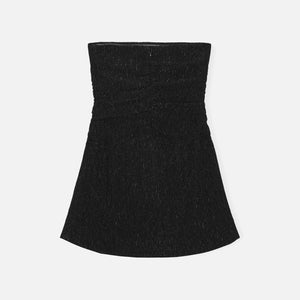 Ganni Viscose Stretch Crepe Strapless Top - Black