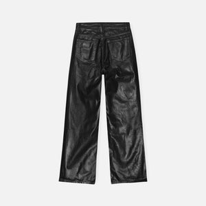 Ganni Foil Denim Wide Jeans - Black