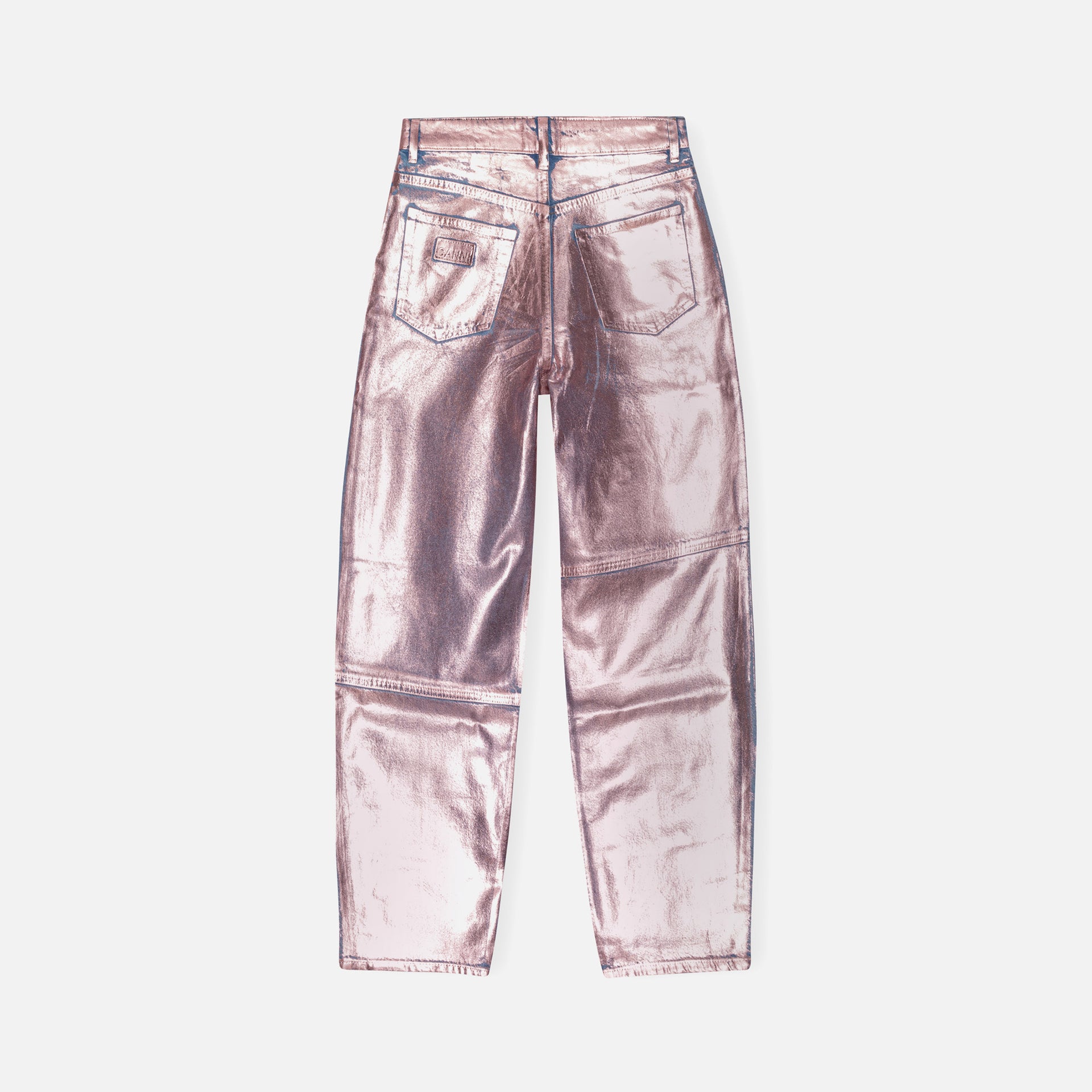 Ganni Foil Denim Stary Pant - Lilac Sachet