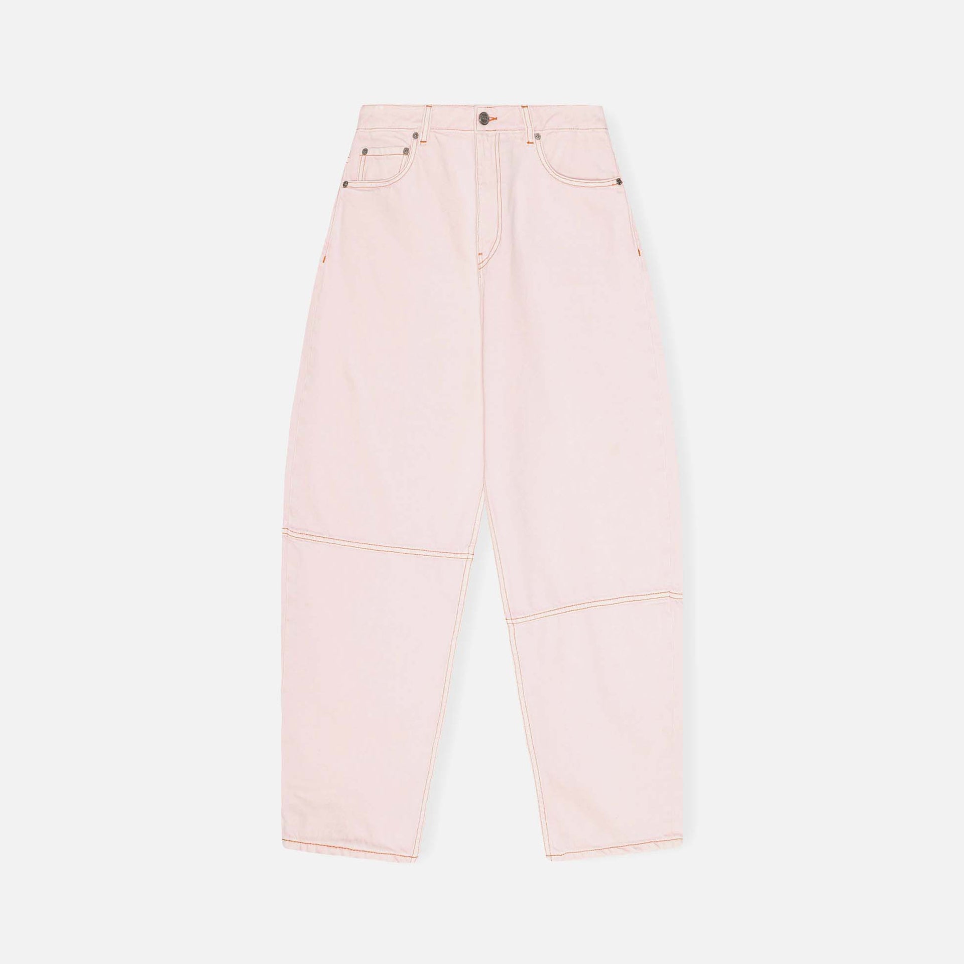 Ganni Overdyed Denim Stary Pant - Chalk Pink