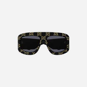 Gucci stripe Acetate Oversized Monogram Frames - Black