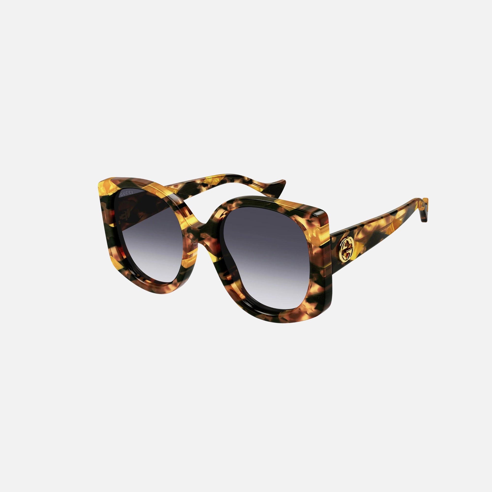 Gucci Acetate Round Frame - Shiny Pique Havana – Kith