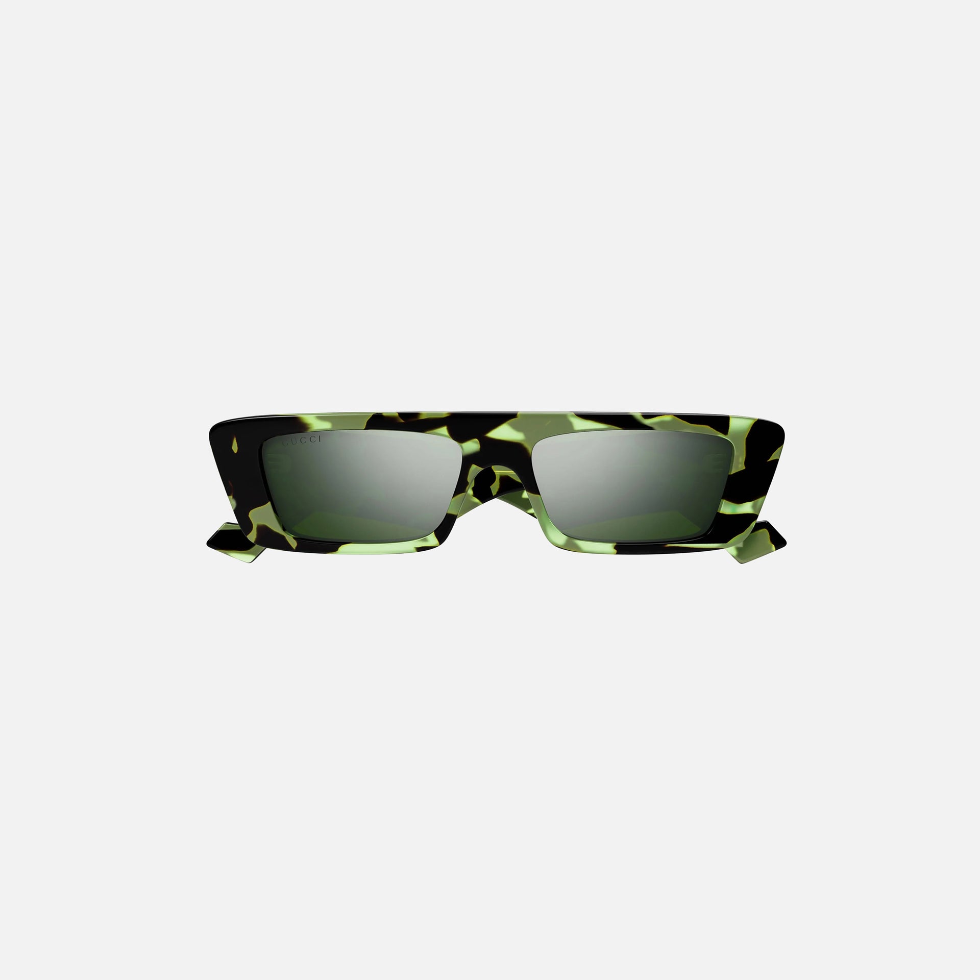 Gucci Acetate Rectangle Frames - Green Camo