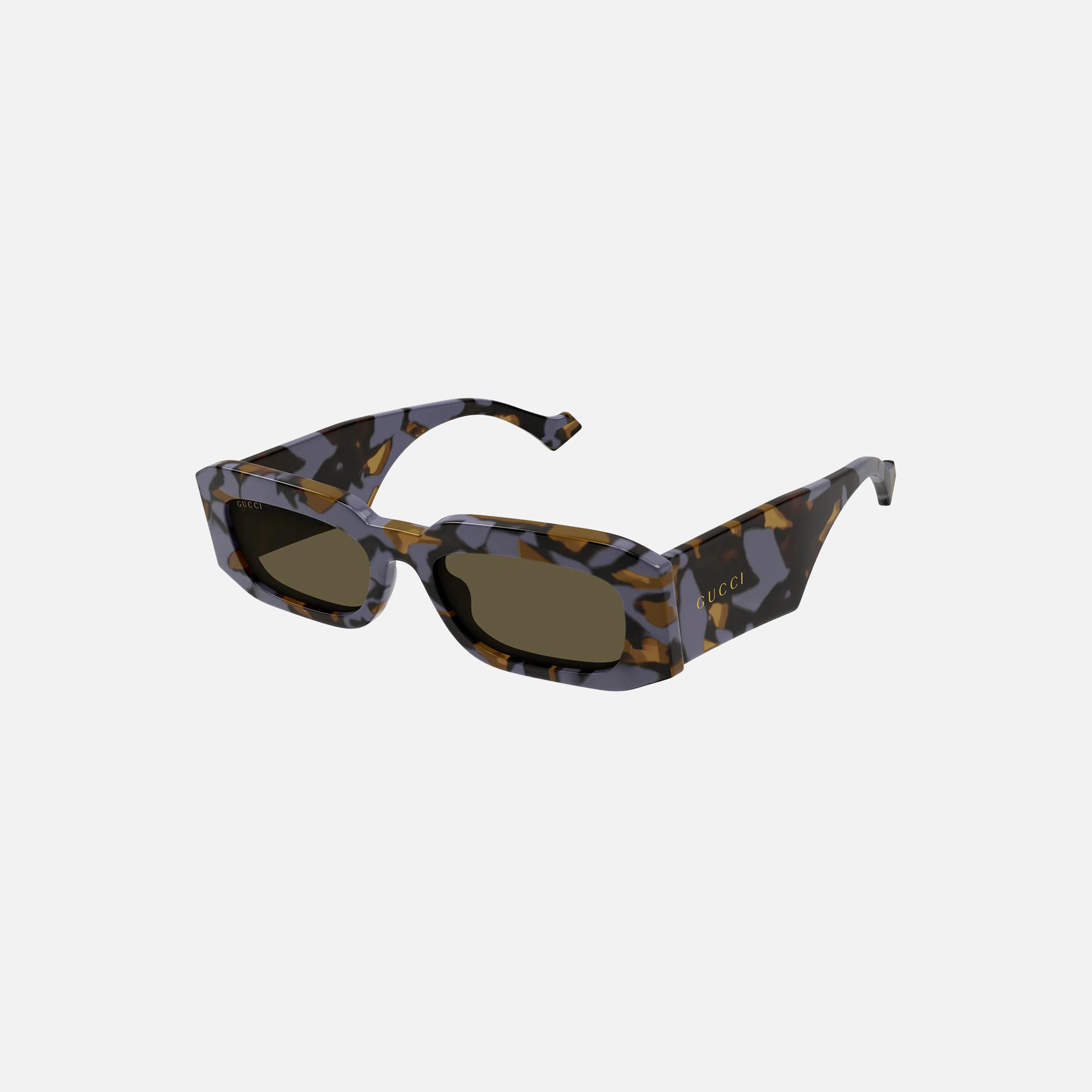 Gucci Acetate Oval Frames - Purple Camo
