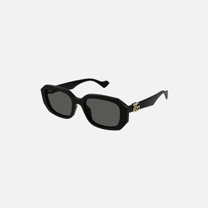 Gucci and Acetate Oval 54 Frame - Black