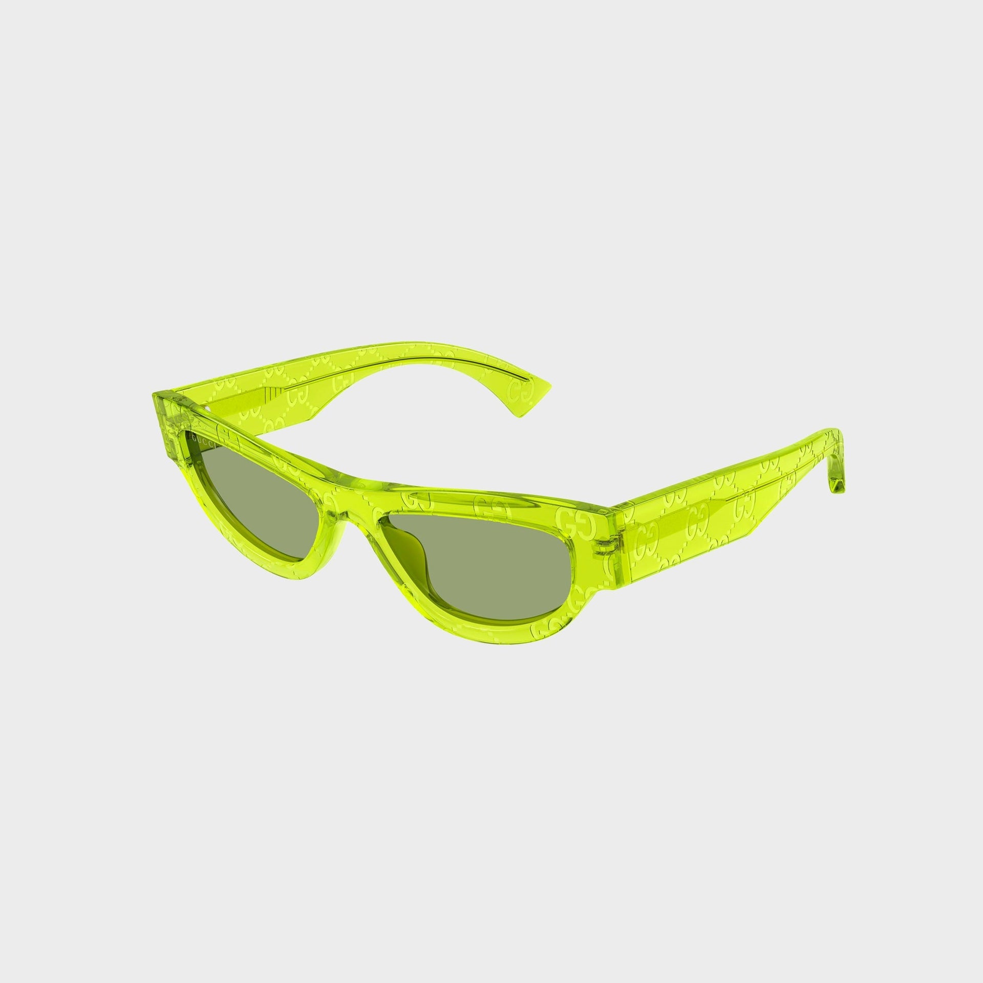 Gucci GG Cat-Eye Sunglasses - Green / Green