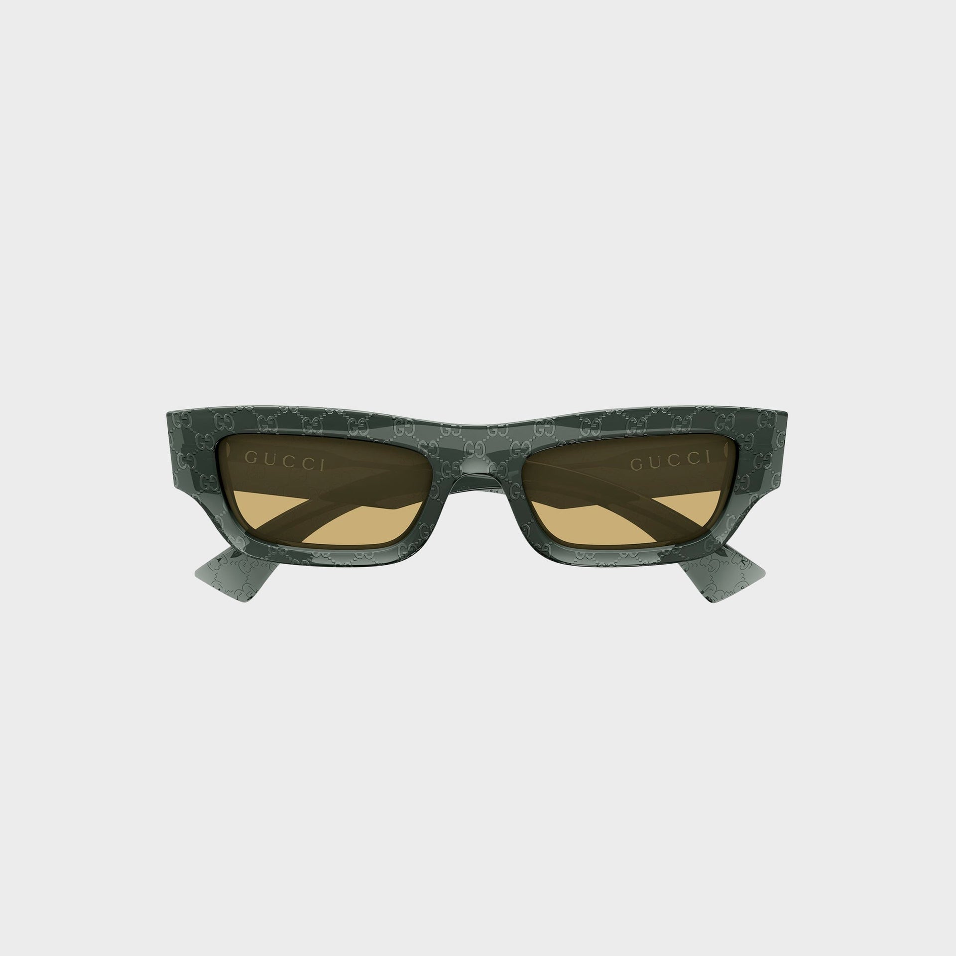 Gucci Rectangle Sunglasses - Grey / Brown
