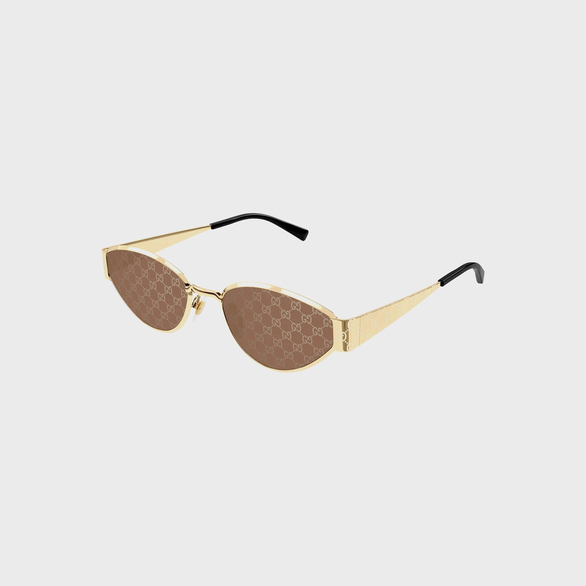 サングラス GUCCI Gucci - GG1853S - 001 gold gold grey Gucci GG1853S 001 Geometric Sunglasses Gold - eye-oo.com