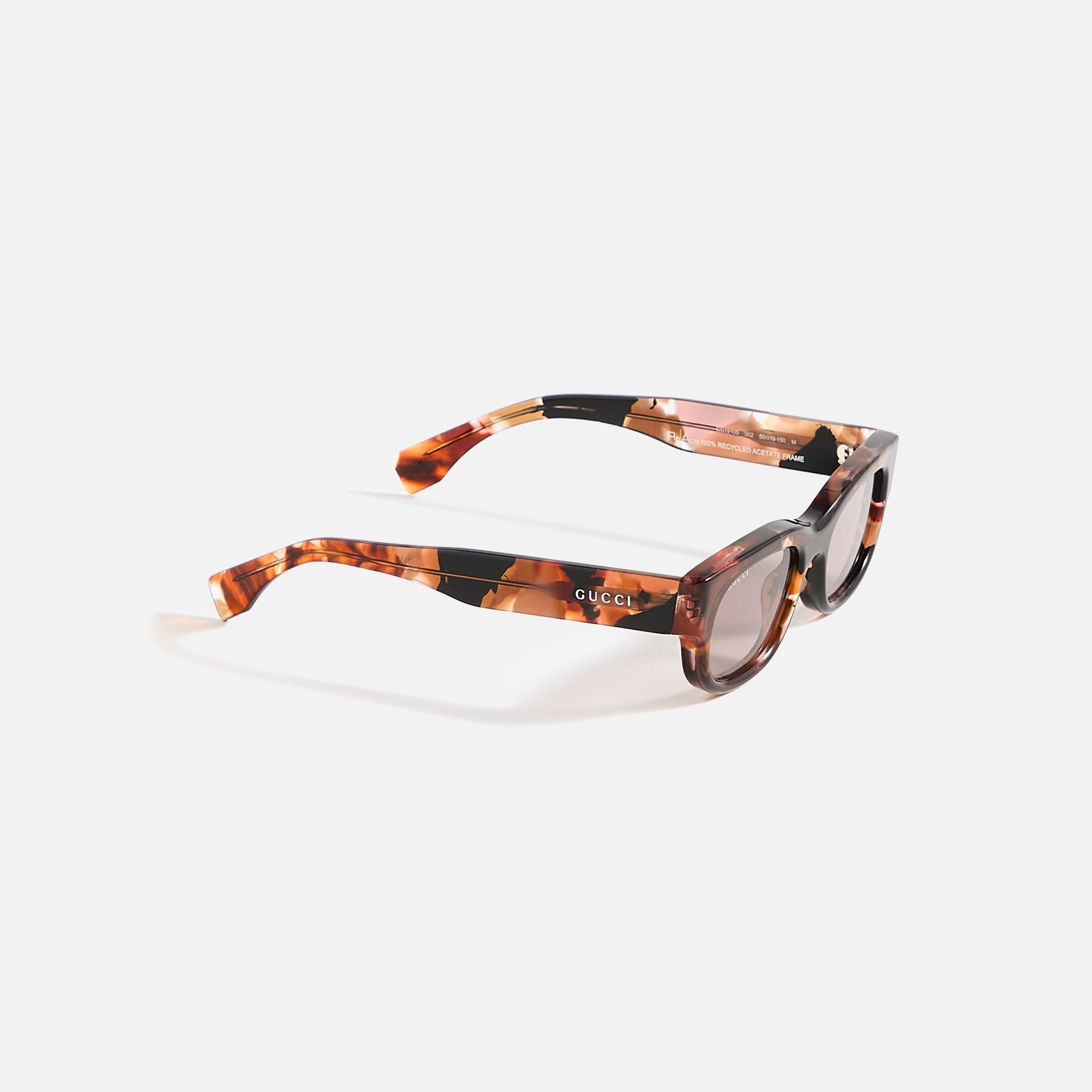 Gucci Transparent Rectangular Frames - Brown