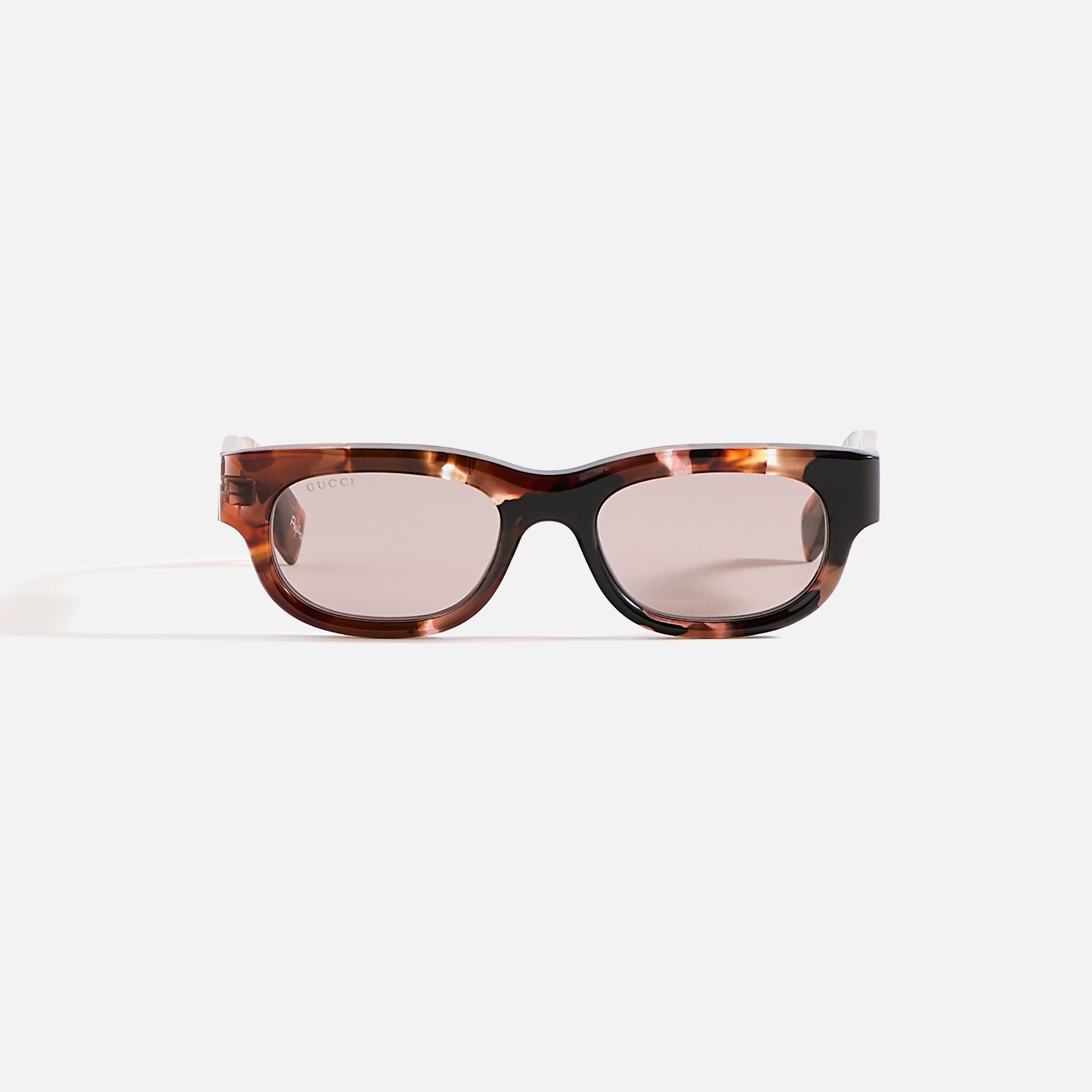 Gucci Transparent Rectangular Frames - Brown