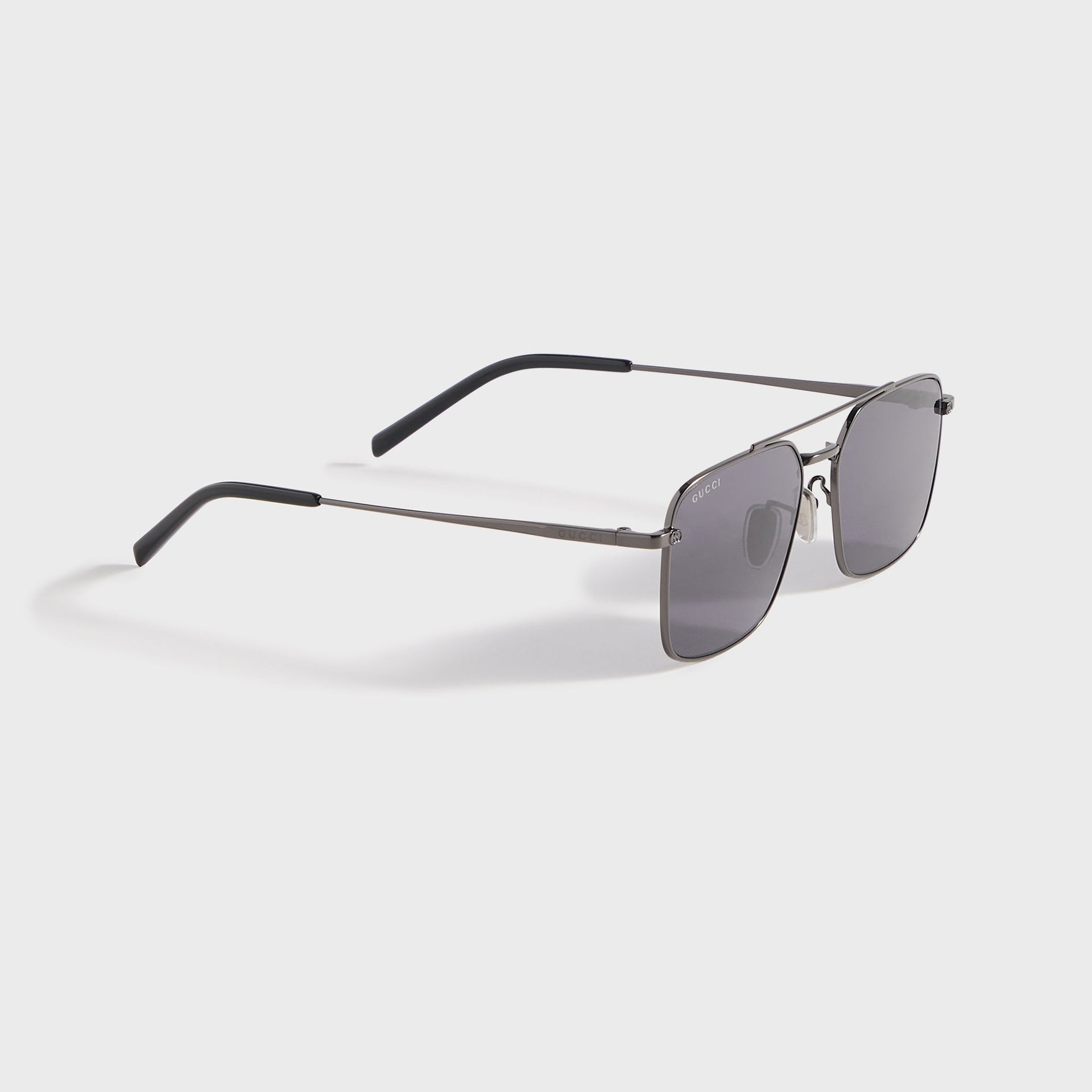 Gucci GG Rectangular Sunglasses - Ruthenium / Violet