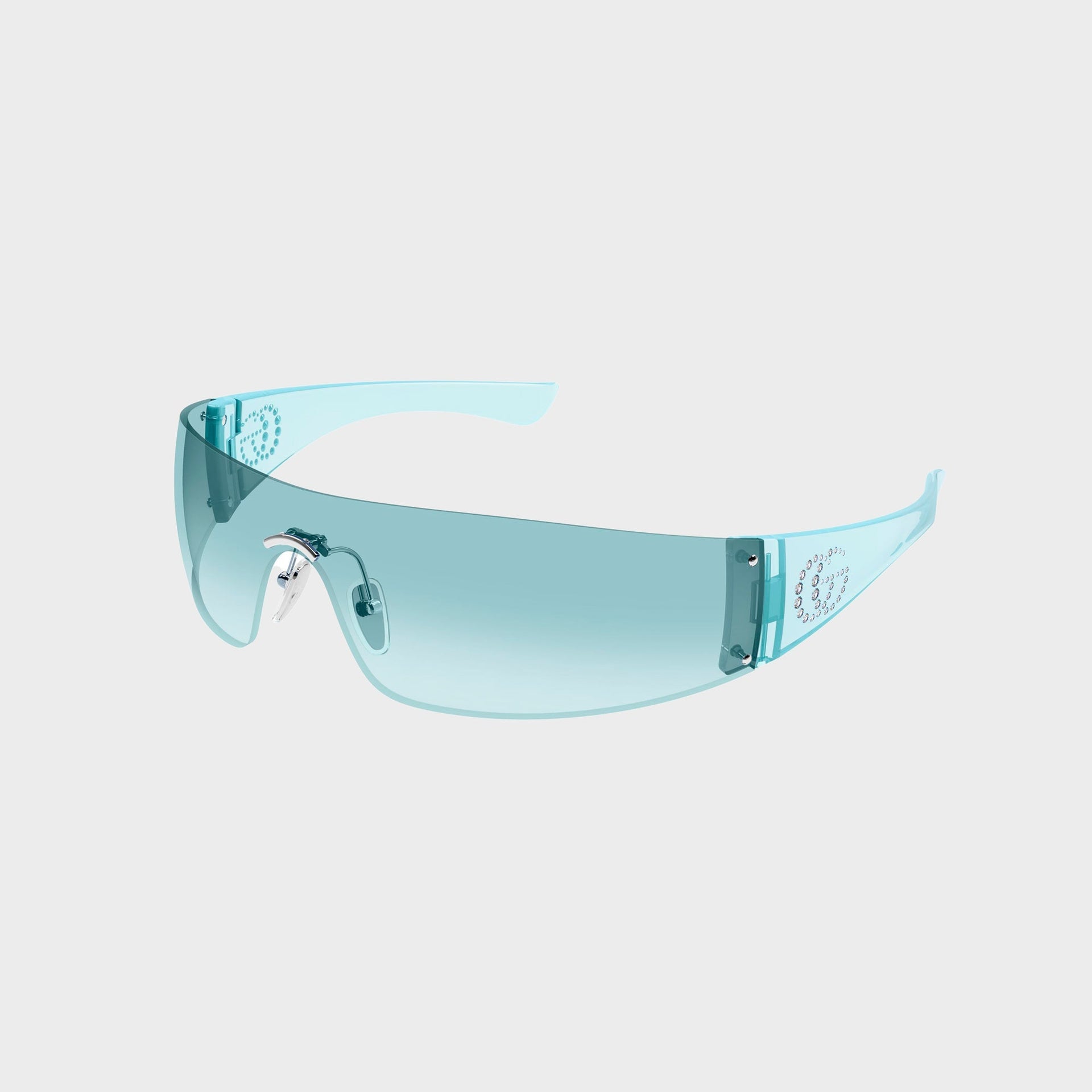 Gucci Leonie Interlocking G Mask Sunglasses - Light Blue / Light Blue