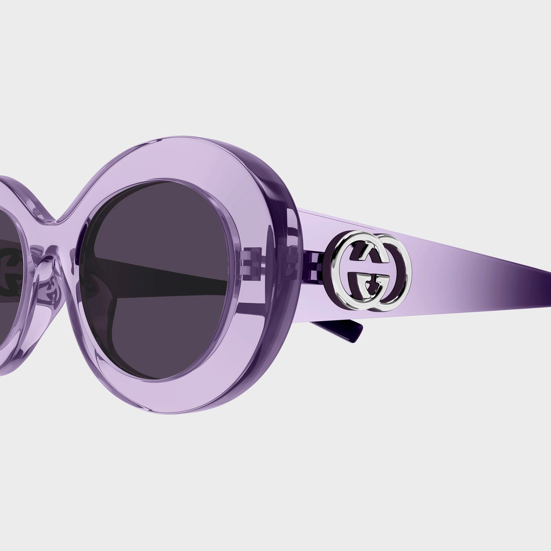 Gucci Oval Frame Sunglasses - Violet