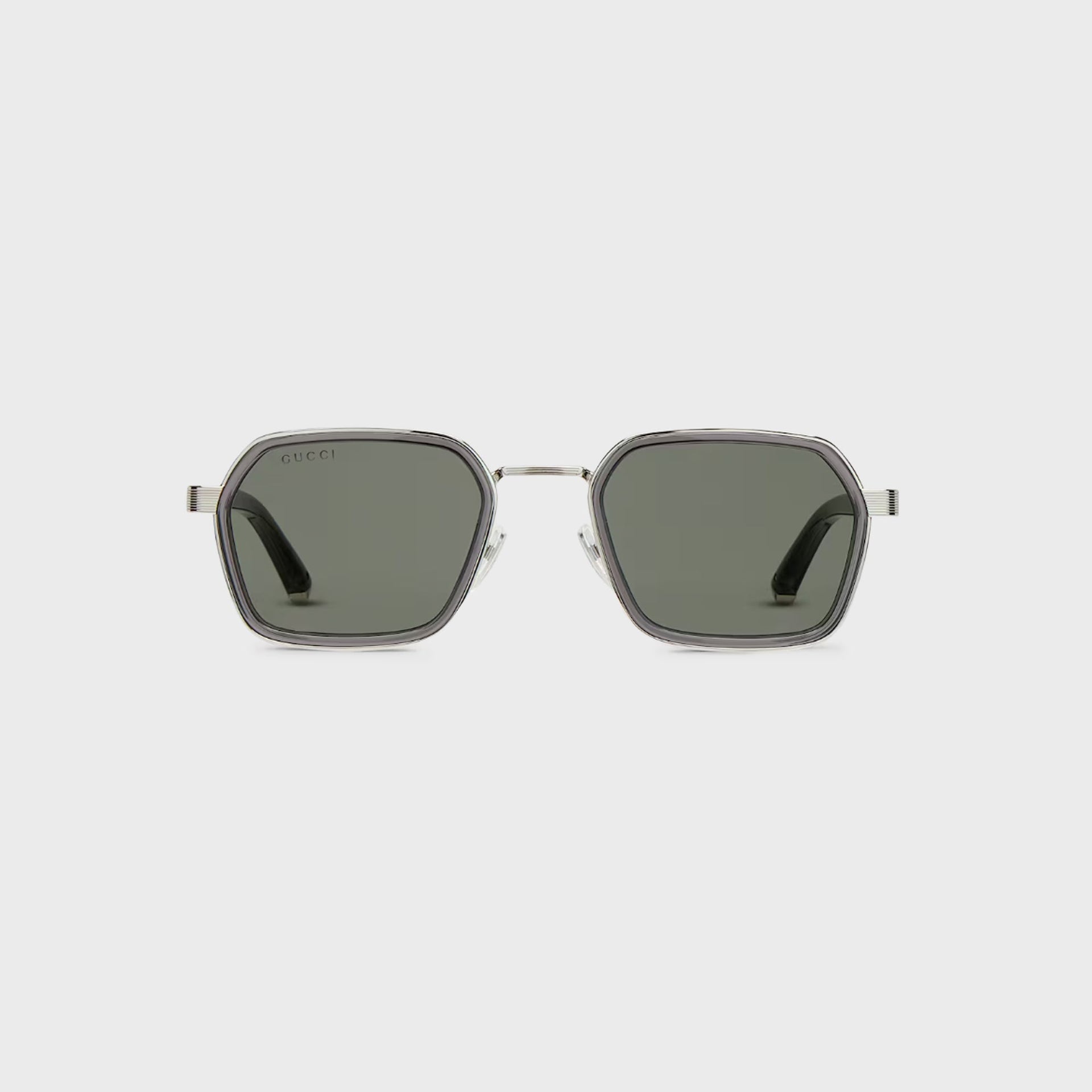Gucci GG2074S Square Frame Sunglasses - Silver / Grey