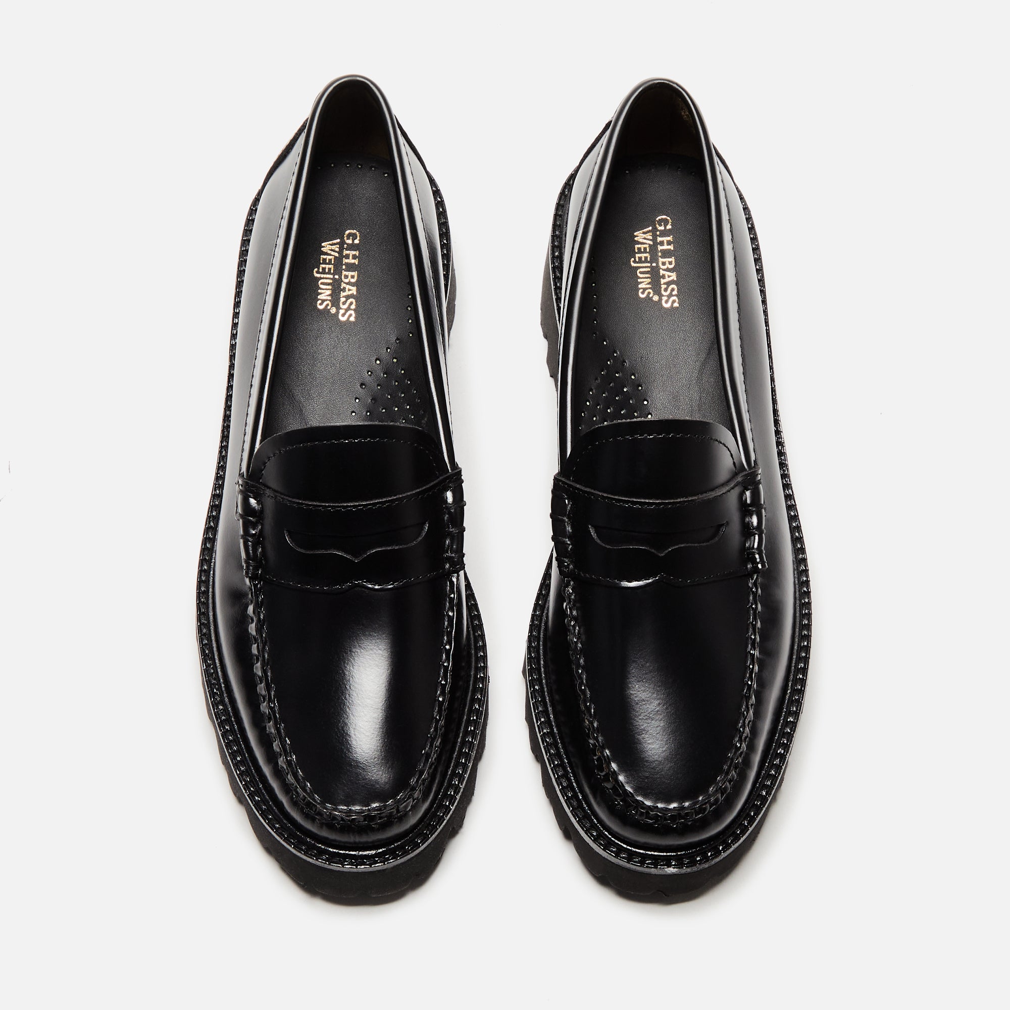 RTV#711617) G.H. Bass WMNS Whitney Super Lug Weejun - Black – Kith