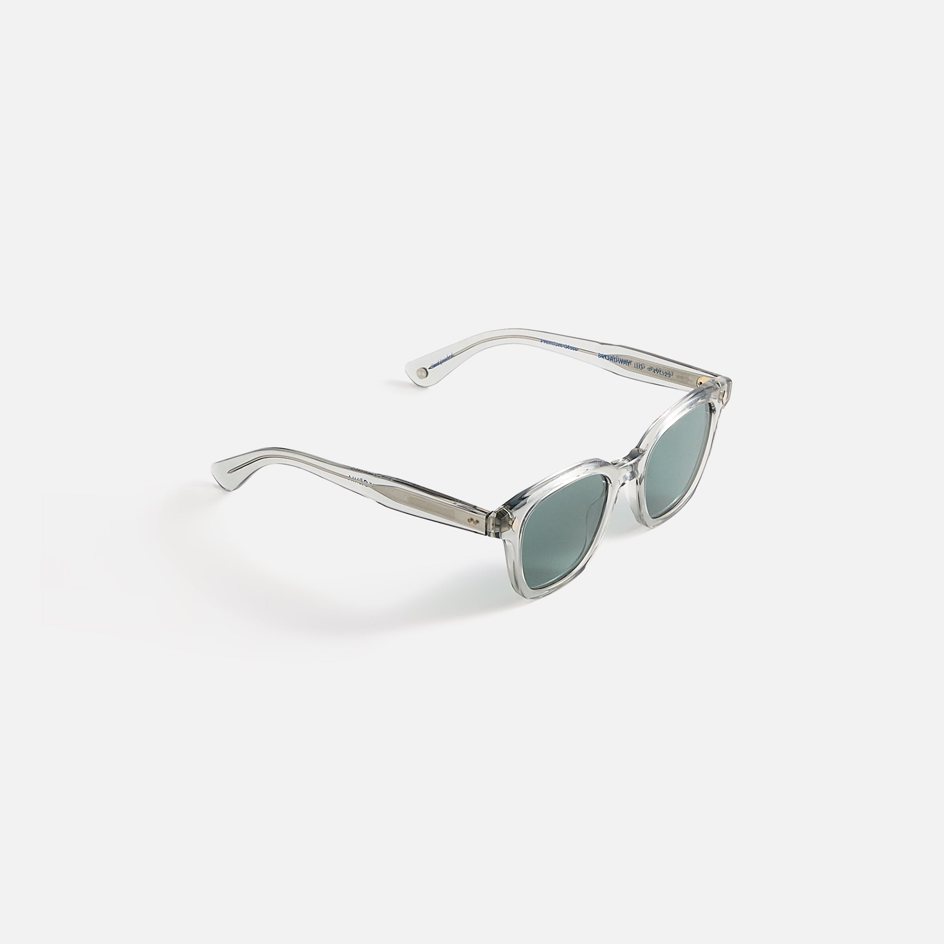 Garrett Leight Broadway Sunglass - Light Grey / Semi Flat Blue Smoke