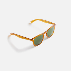 Garrett Leight Brooks X Sun Sunglasses - Butterscotch / Pure Green