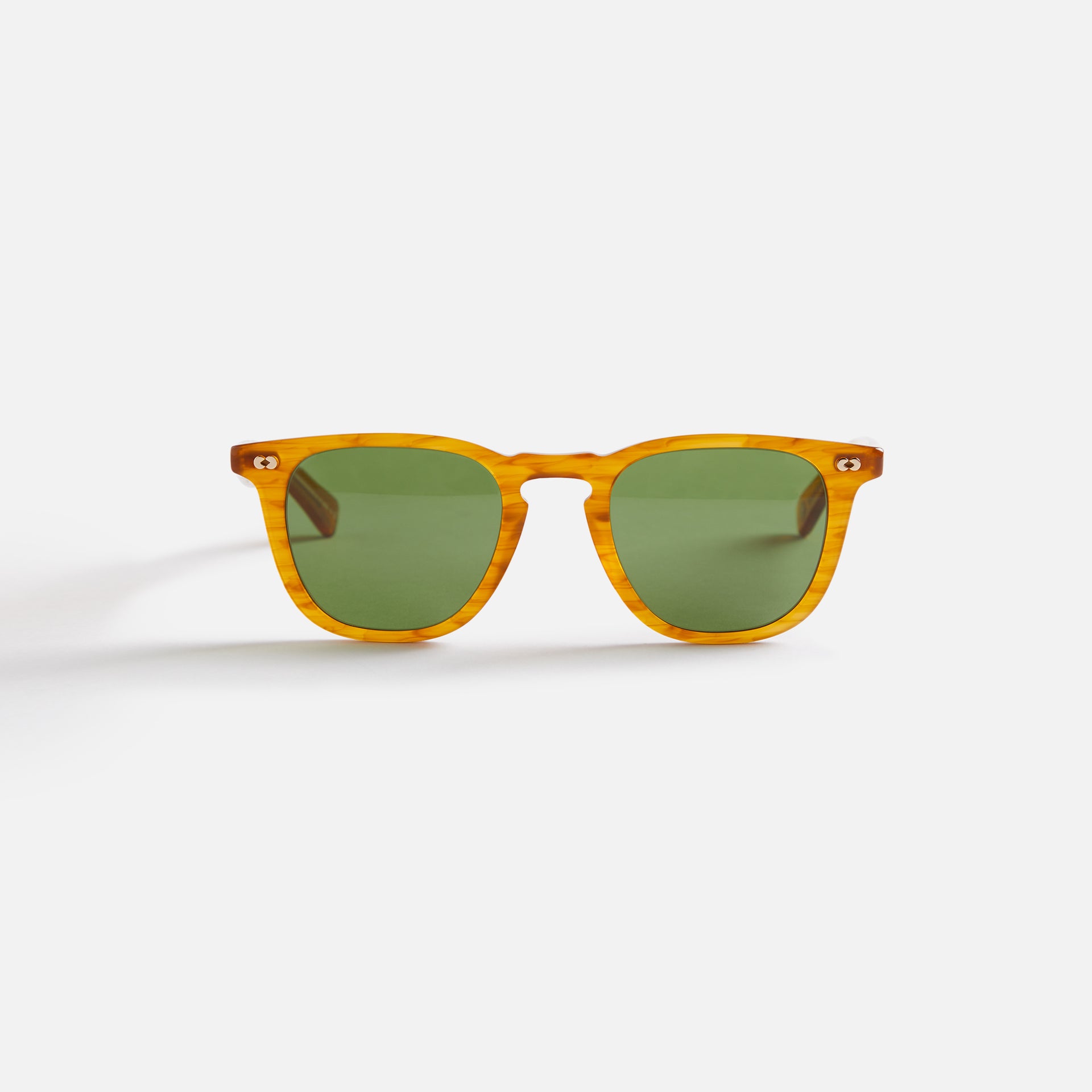 Garrett Leight glycerin Brooks X Sun Sunglasses - Butterscotch / Pure Green