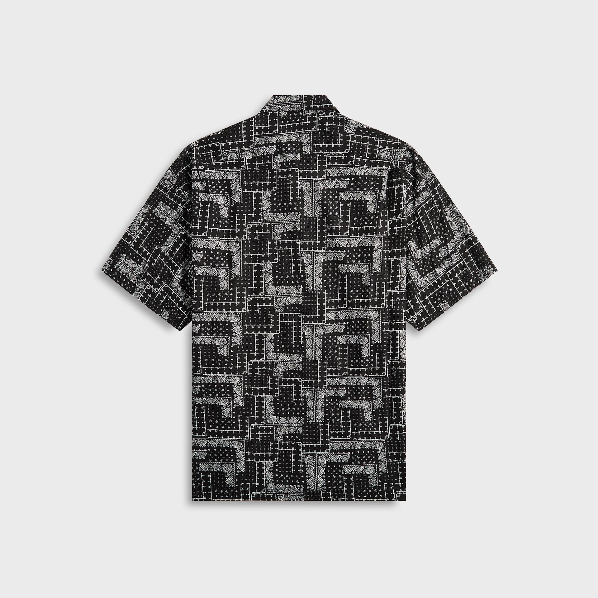 Greg Lauren Short Sleeve Bandana Shirt - Black