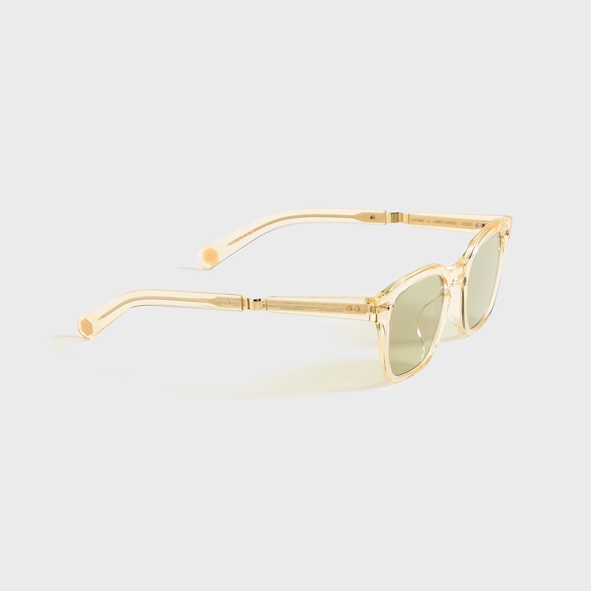 Garrett Leight Adonis Sunglasses - Artist Crystal White Gold