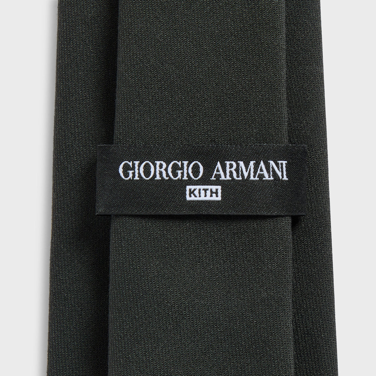 Giorgio Armani & Kith Ivy Wool Crepe Tie - Charcoal Grey