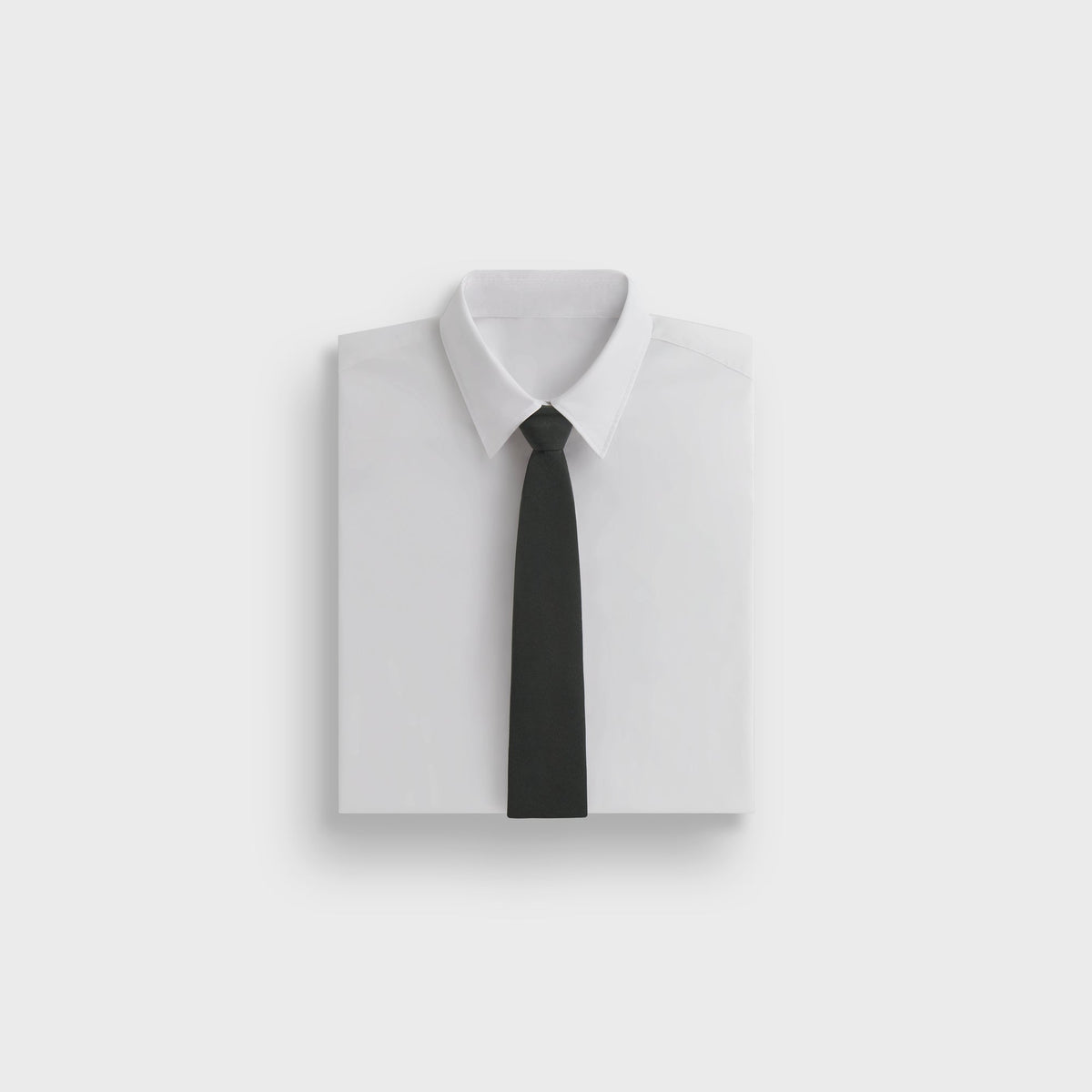 Giorgio Armani & Kith Ivy Wool Crepe Tie - Charcoal Grey - PH
