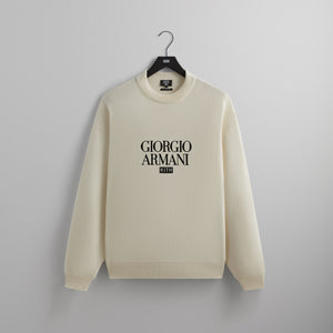 Kith & Giorgio Armani Classic Logo Cashmere Sweater - Sandrift