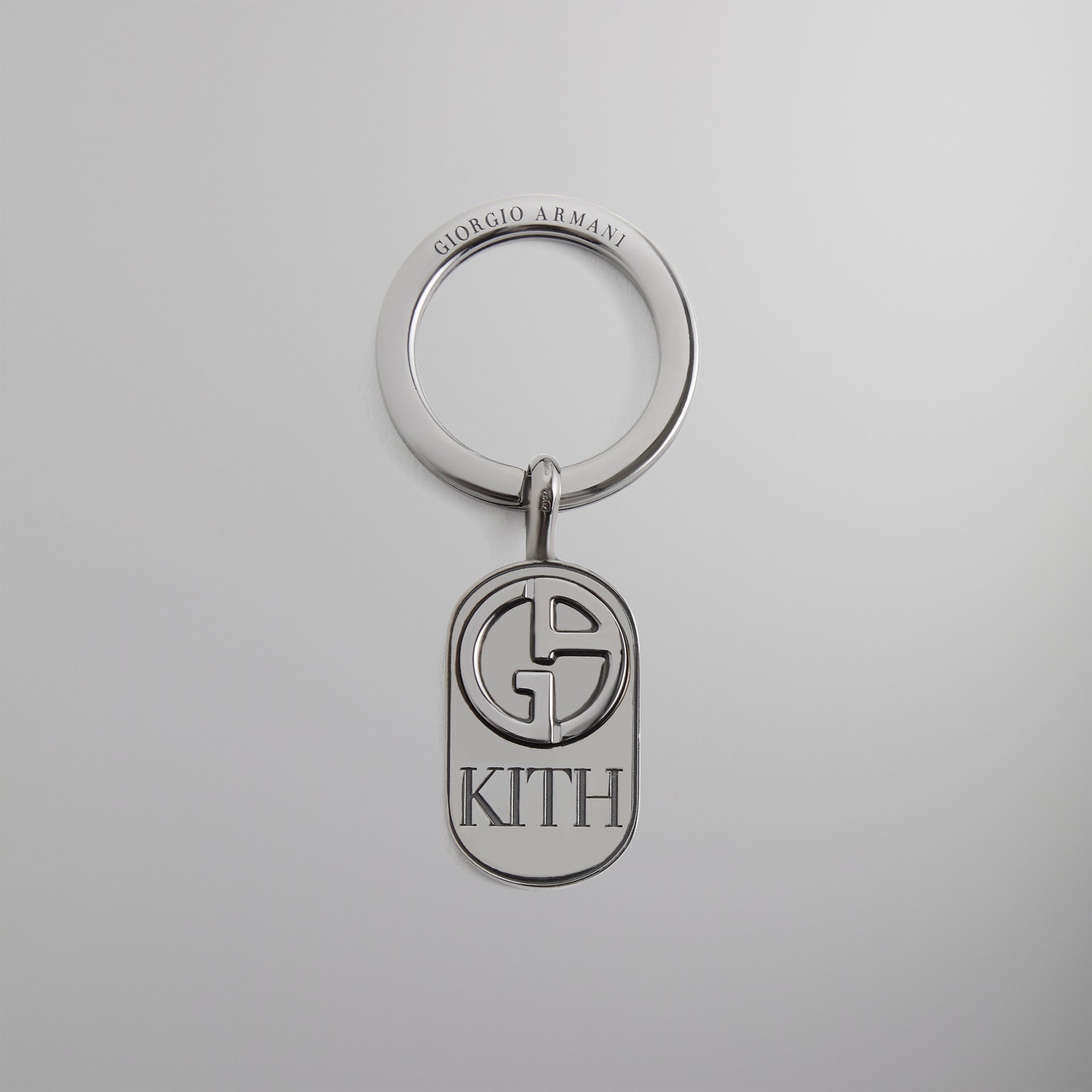 Kith & Giorgio Armani Key Ring - Gunmetal