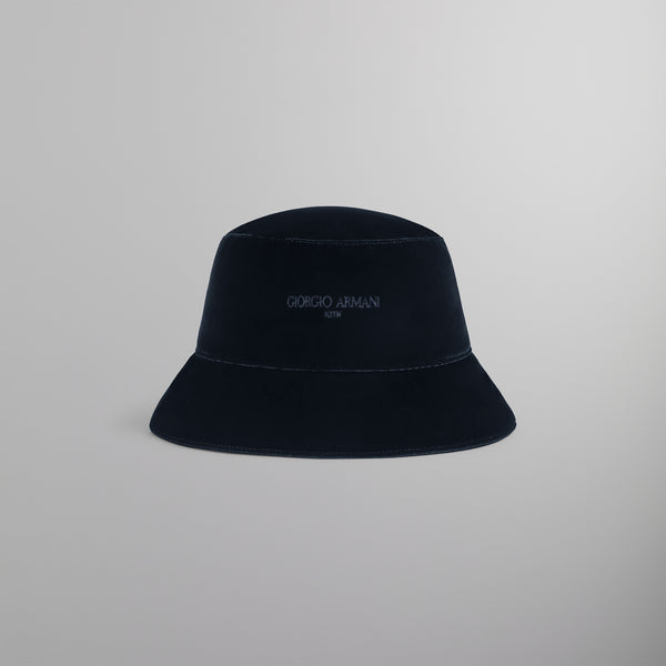 Kith & Giorgio Armani Velour Bucket Hat - Nocturnal