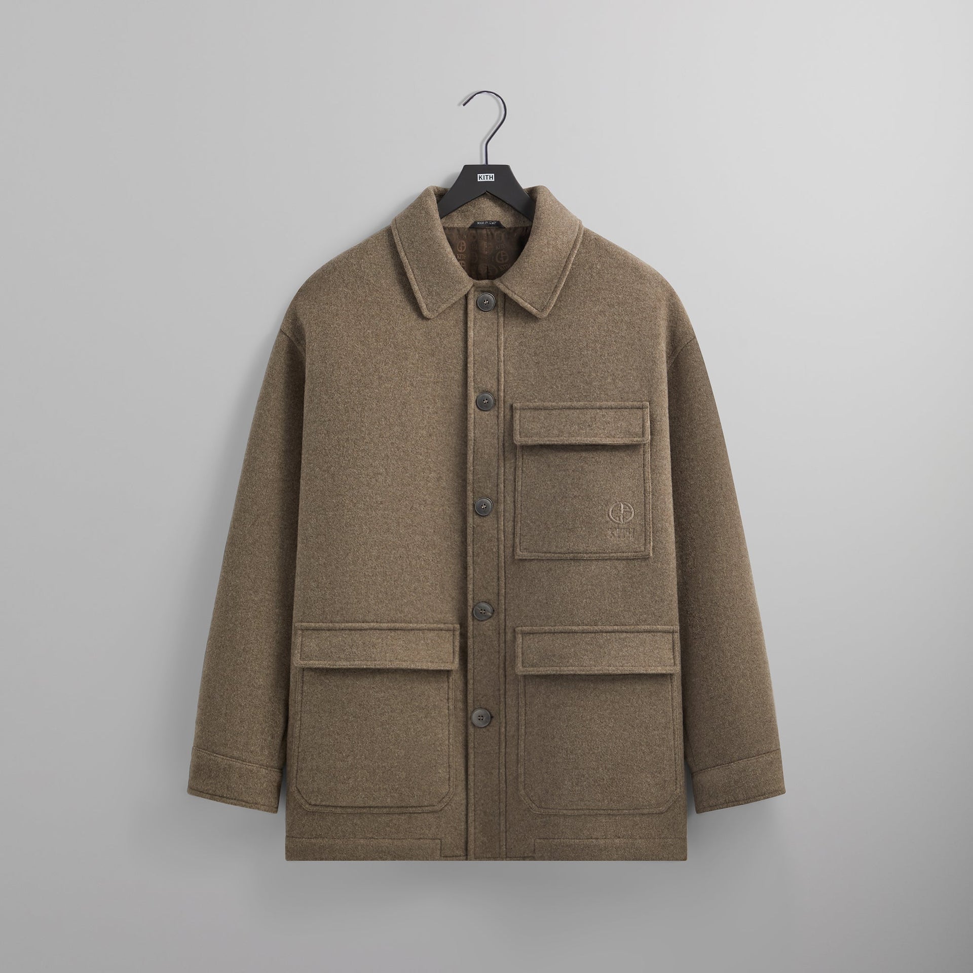 Kith & Giorgio Armani Alpaca Wool Field Coat - Noce Melange PH