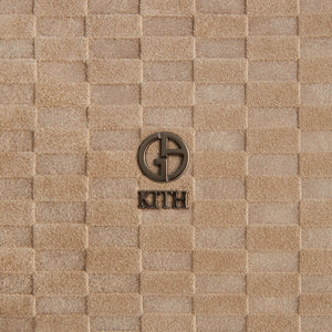 Kith & Giorgio Armani Monogram Suede Duffle Bag - Creme