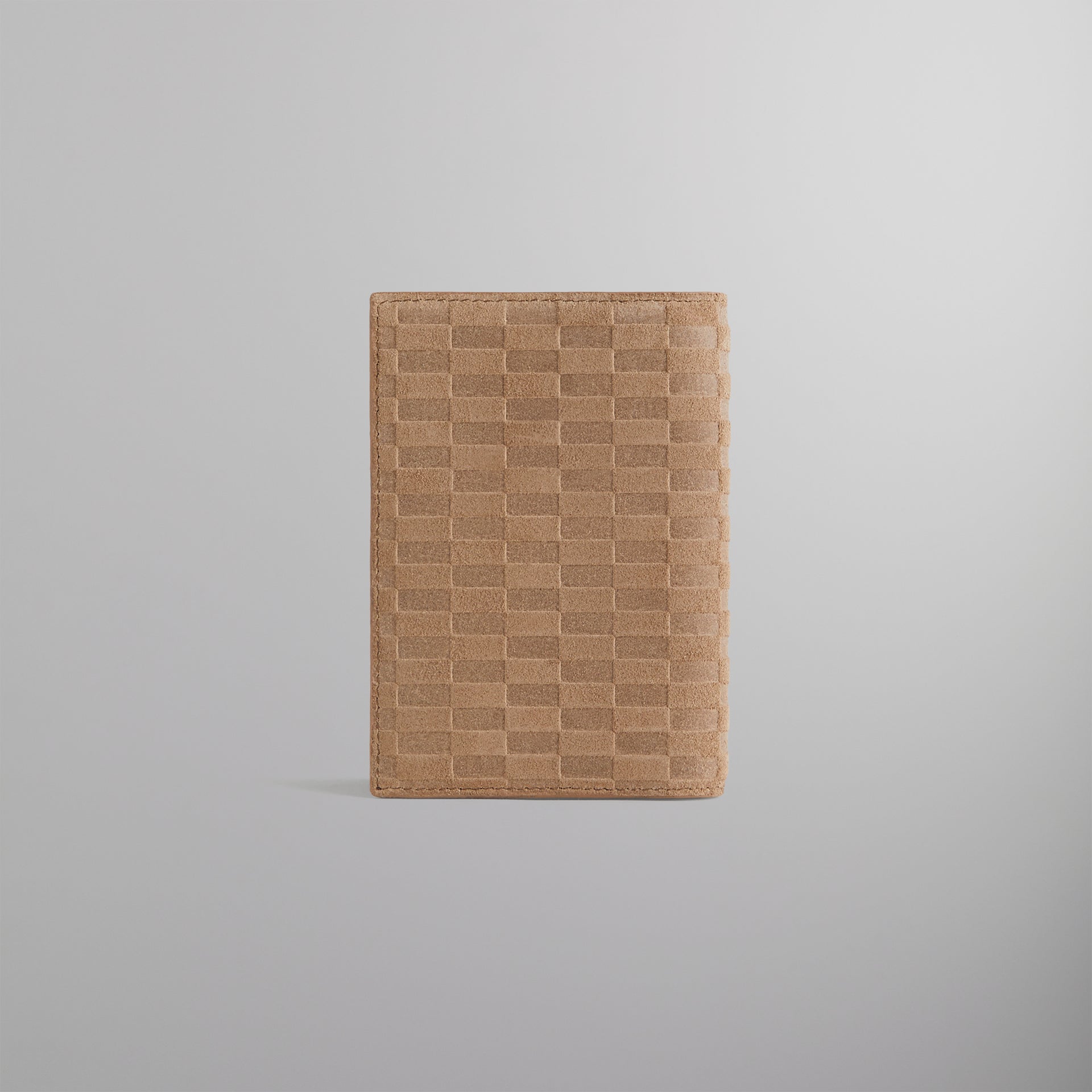 Kith & Giorgio Armani Monogram Suede Passport Holder - Creme