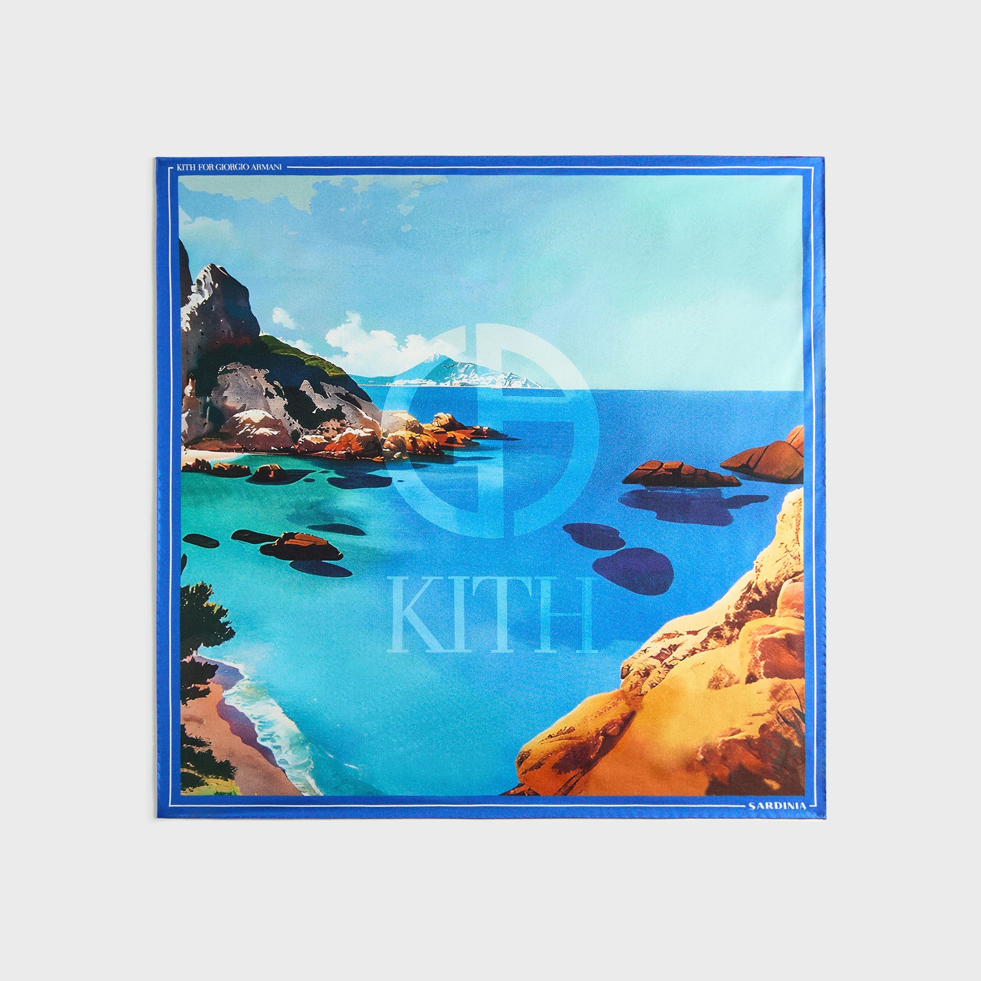 Kith x Giorgio Armani 国内買付 Sardinia Printed Silk Bandana Giorgio Armani & Kith Sardinia Printed Silk Bandana - Multi