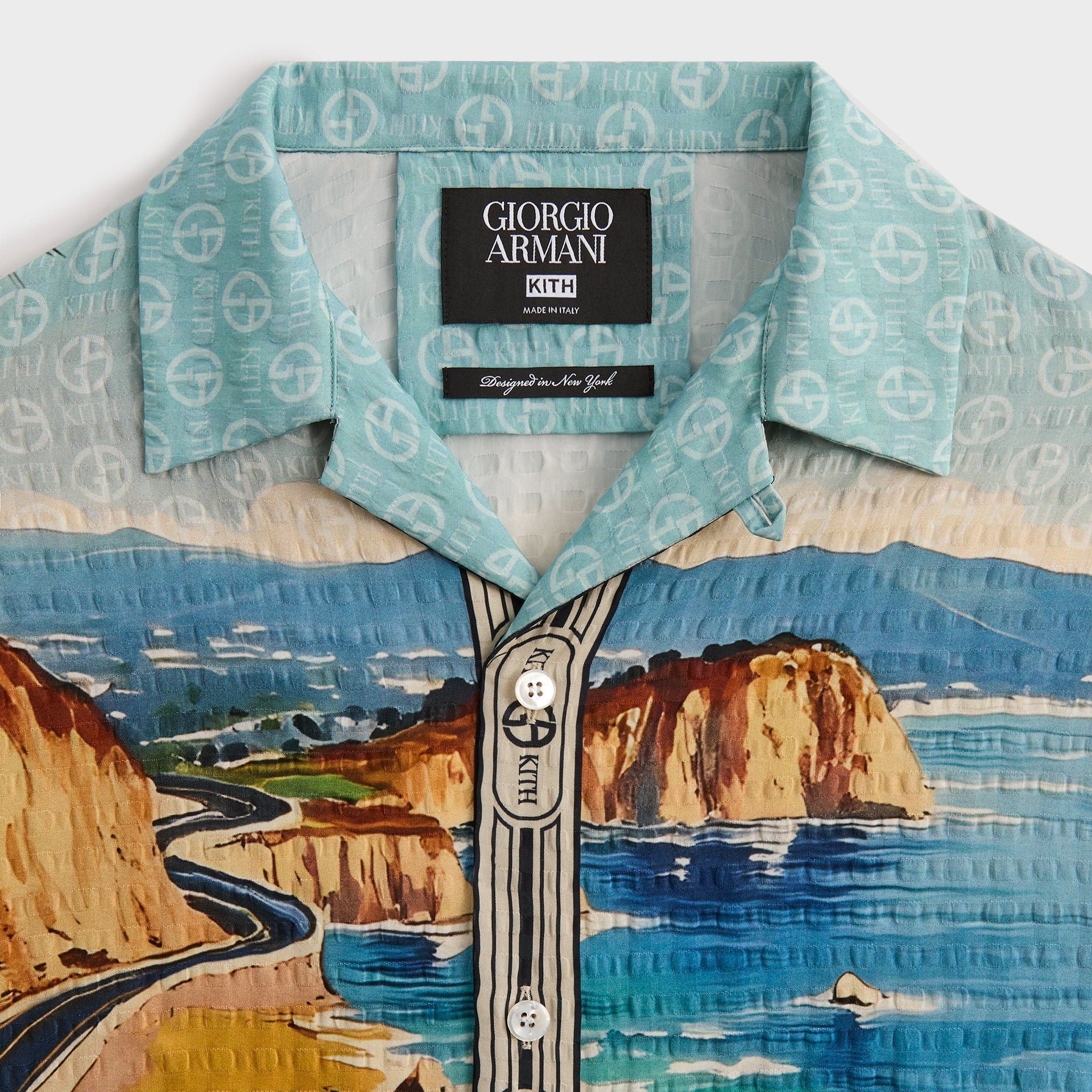 Giorgio Armani & Kith Malibu Short Sleeve Thompson Camp Collar Shirt - Multi PH