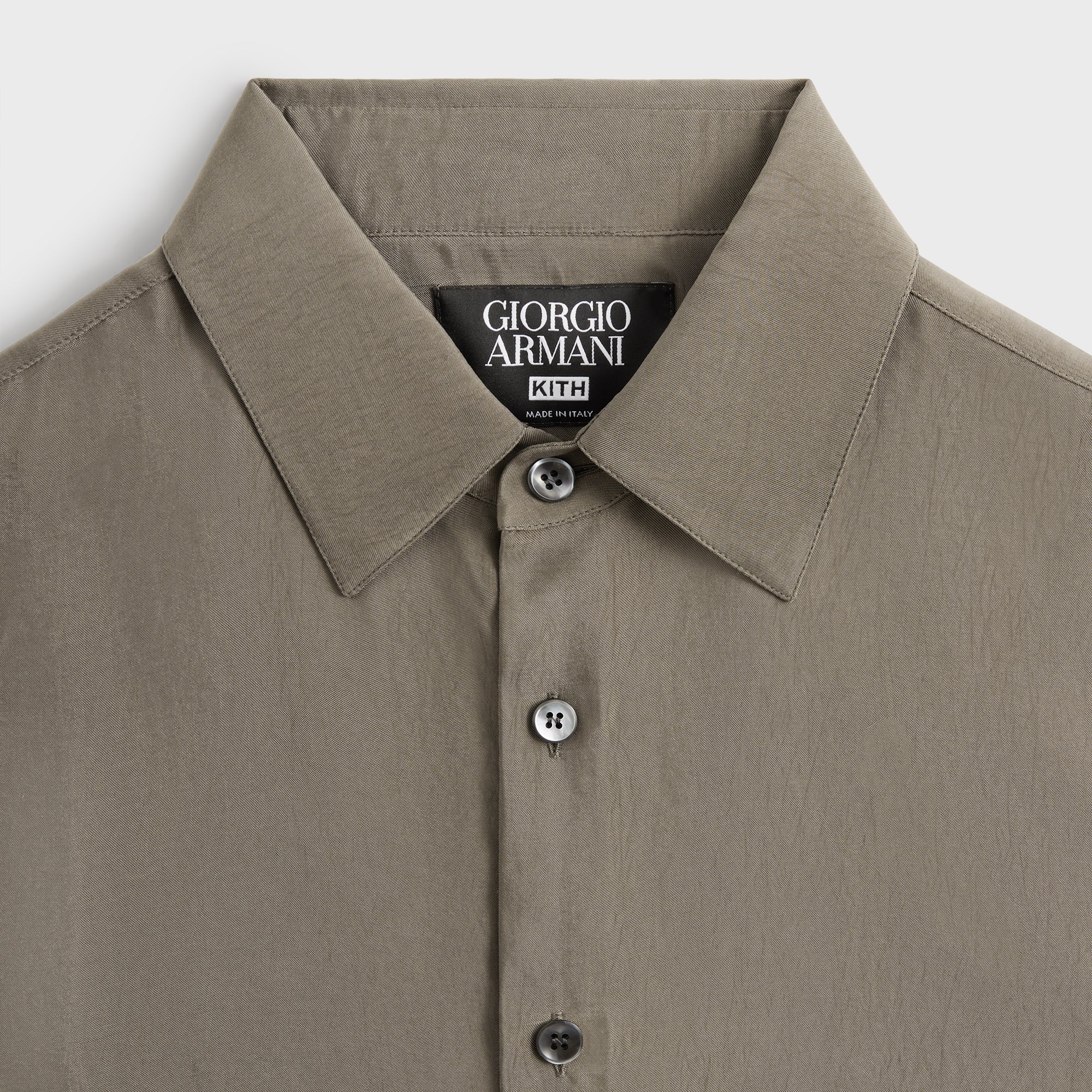 GIORGIO ARMANI　【ky】 Giorgio Armani & Kith Silky Short Sleeve Button Up - Gravel